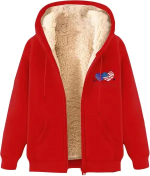 Men's Fleece Lined Jackets Zip Up Hoodies Sweatshirts Winter Coats Fashion Warm Sherpa Jacket with Pockets