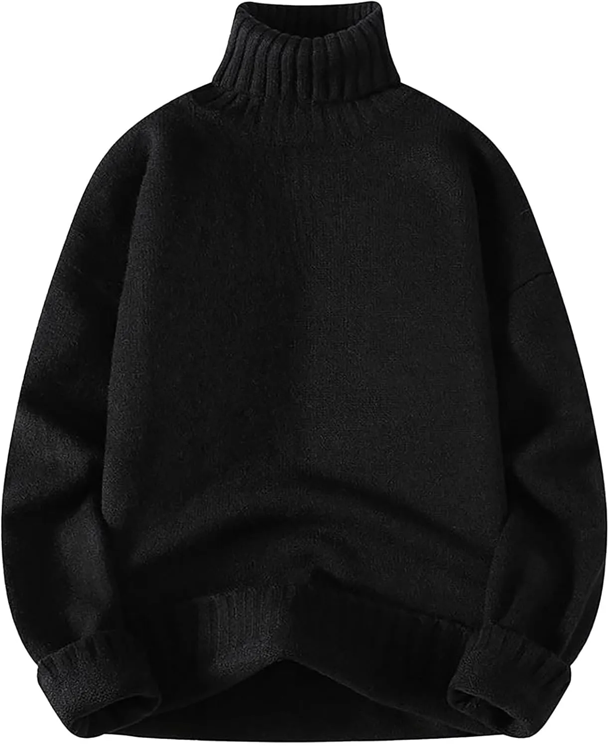 Men's Oversized Sweaters Turtleneck Knitted Pullover Long Sleeve Chunky Casual Fall Winter Warm Cardigans Relaxed Fit
