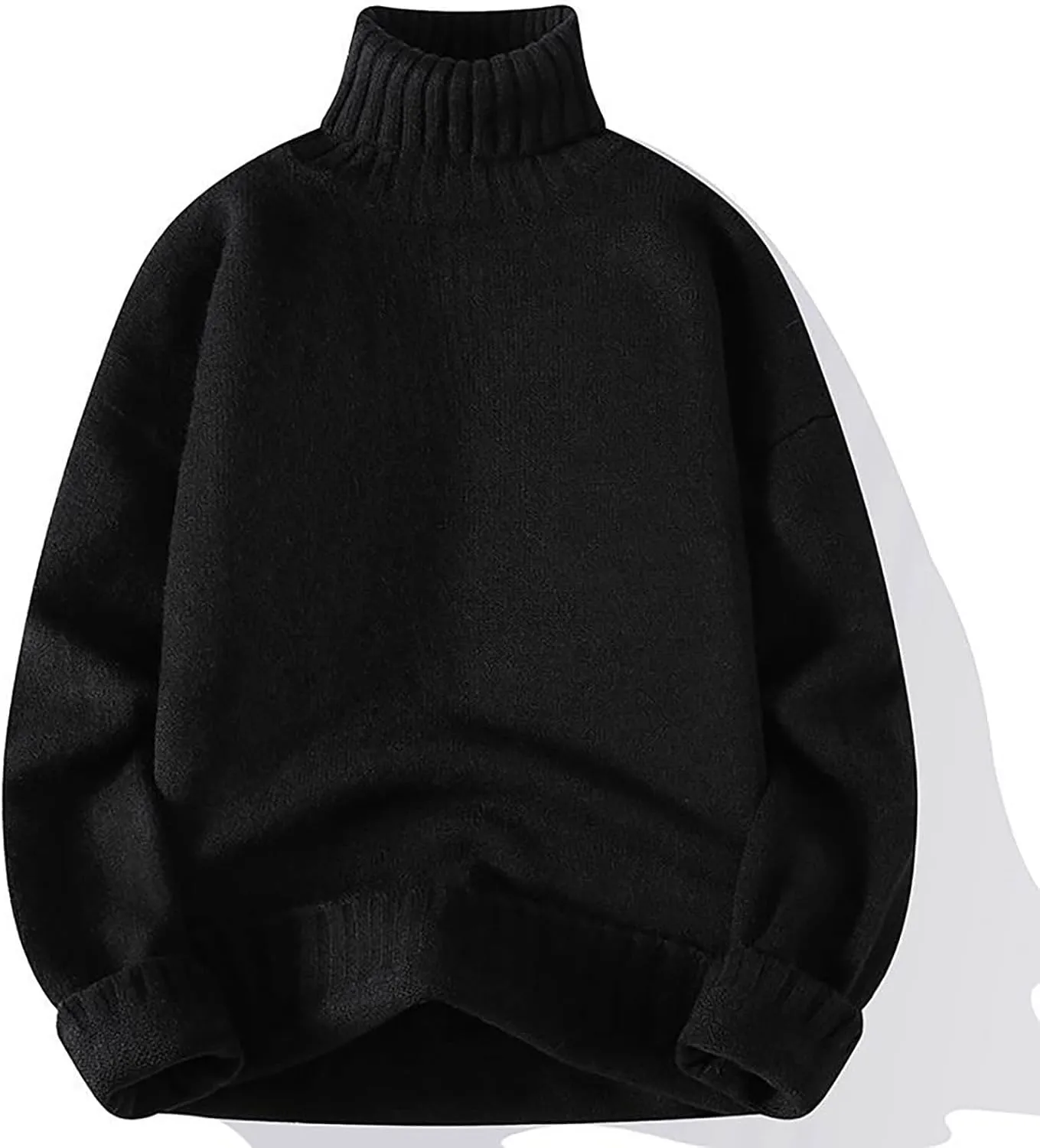 Men's Oversized Sweaters Turtleneck Knitted Pullover Long Sleeve Chunky Casual Fall Winter Warm Cardigans Relaxed Fit