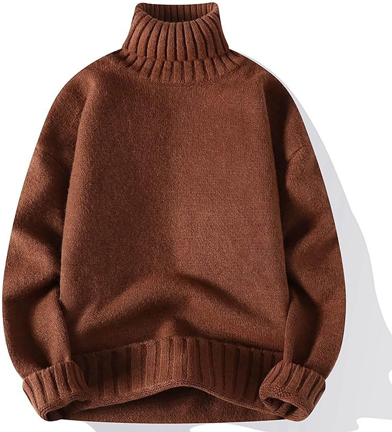 Men's Oversized Sweaters Turtleneck Knitted Pullover Long Sleeve Chunky Casual Fall Winter Warm Cardigans Relaxed Fit