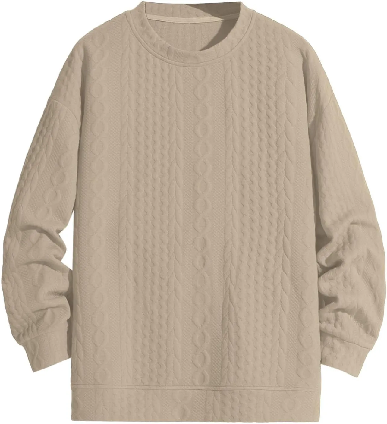 Mens Pullover Sweaters Long Sleeve Male Autumn and Winter Soild Color Sweater Long Sleeve Sweater