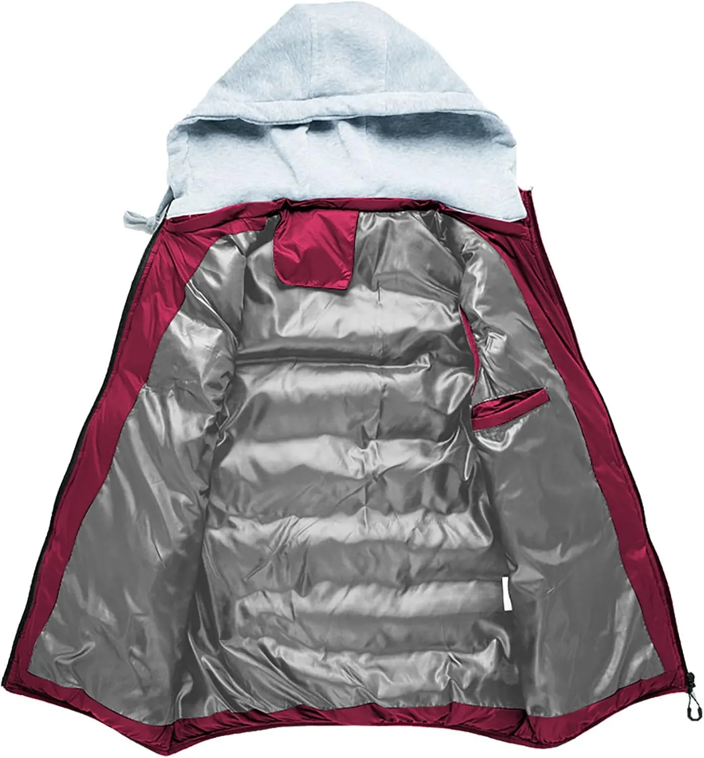 Men's Thicken Winter Warm Vest Sleeveless Padded Puffer Jacket Lightweight Windproof Hooded Vest with Removable Hood