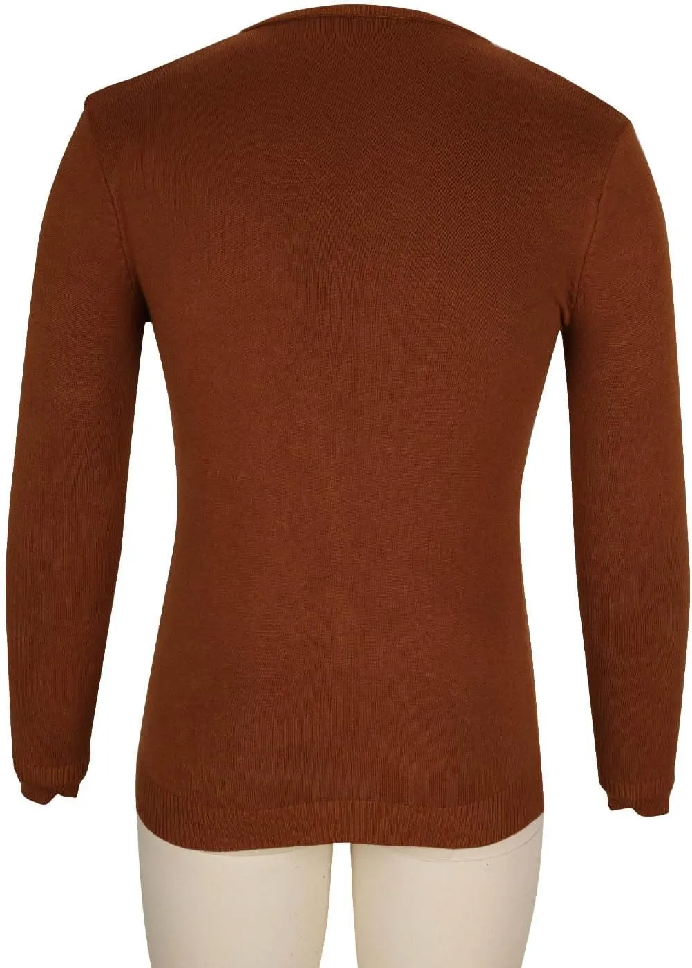 Mens V-neck Sweatshirts Casual Loose Solid Long Sleeve Base Pullover Top Classic Big and Tall Work Knit Sweater Shirt
