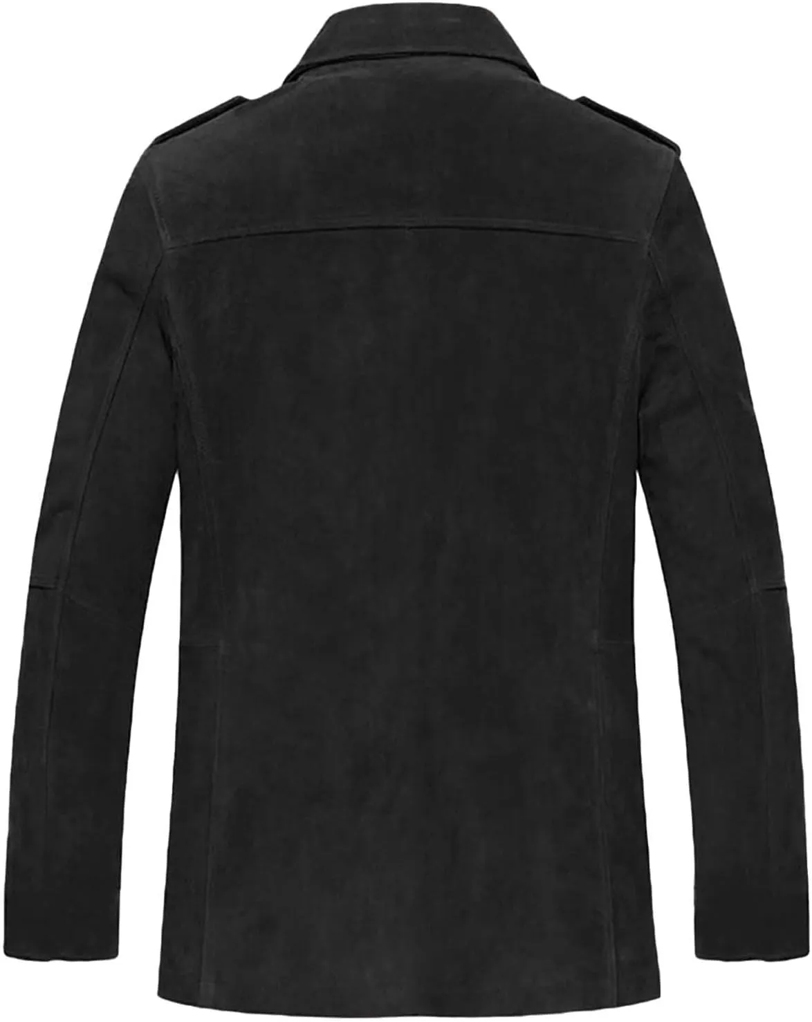Men's Vintage Suede Jacket Winter Warm Sherpa Fleece Lined Jackets Retro Fashion Button Up Motorcycle Outerwear Coats