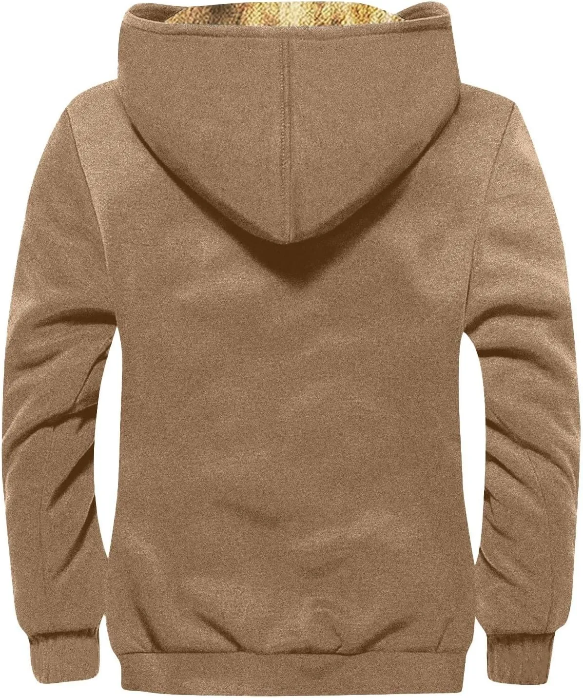 Men's Winter Jacket Heavyweight Fleece Sweatshirt Thick Lined Coats Warm Hoodies 2024 Winter Full Zipper Hooded Coat