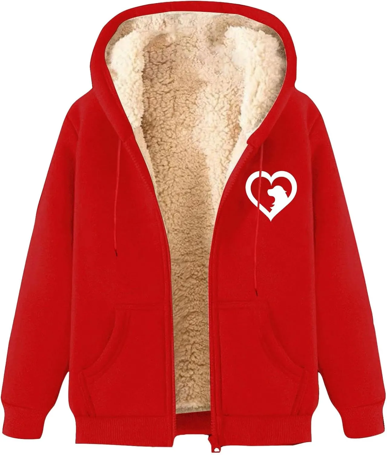Mens Winter Jacket Sherpa Warm Coats Fleece Zipper Hoodie Big and Tall Heavyweight Fall Outfits With Pockets