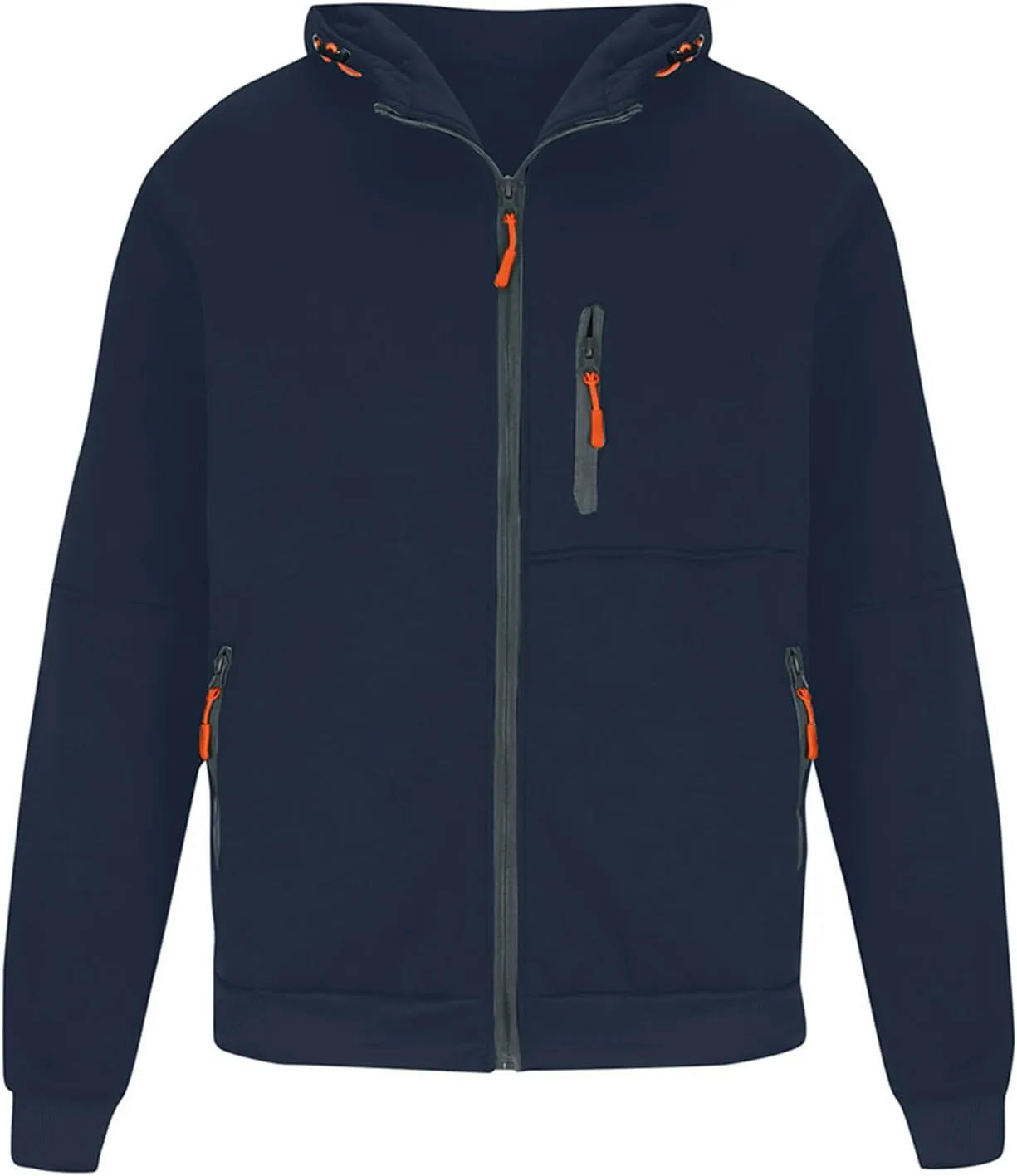 Mens Zip up Hoodie Casual Cotton Big and Tall Lightweight Work Sweatshirts Hoodies with Pockets