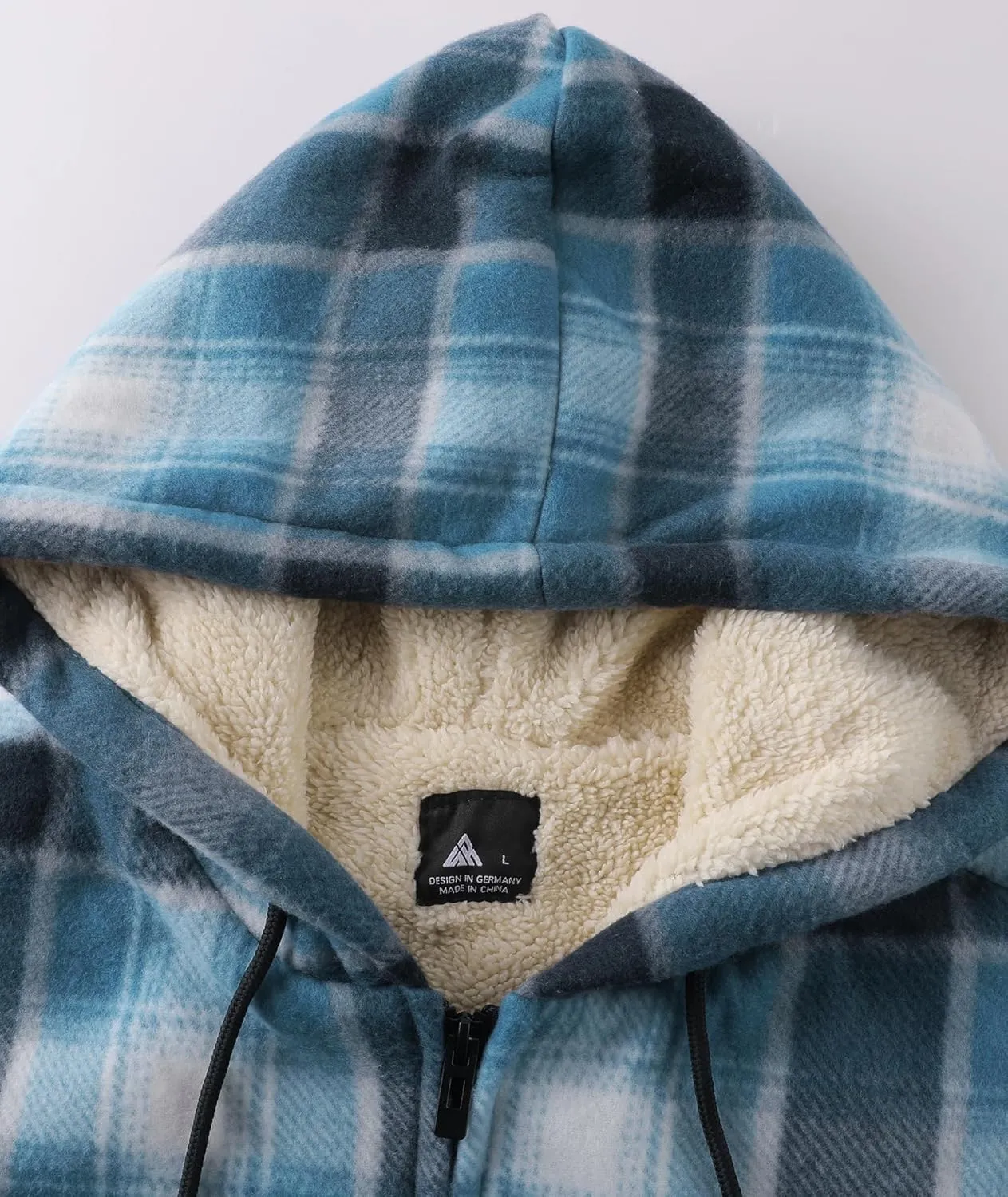 Mens Zip Up Hoodies Fleece Sherpa Lined Sweatshirt Winter Warm Jacket