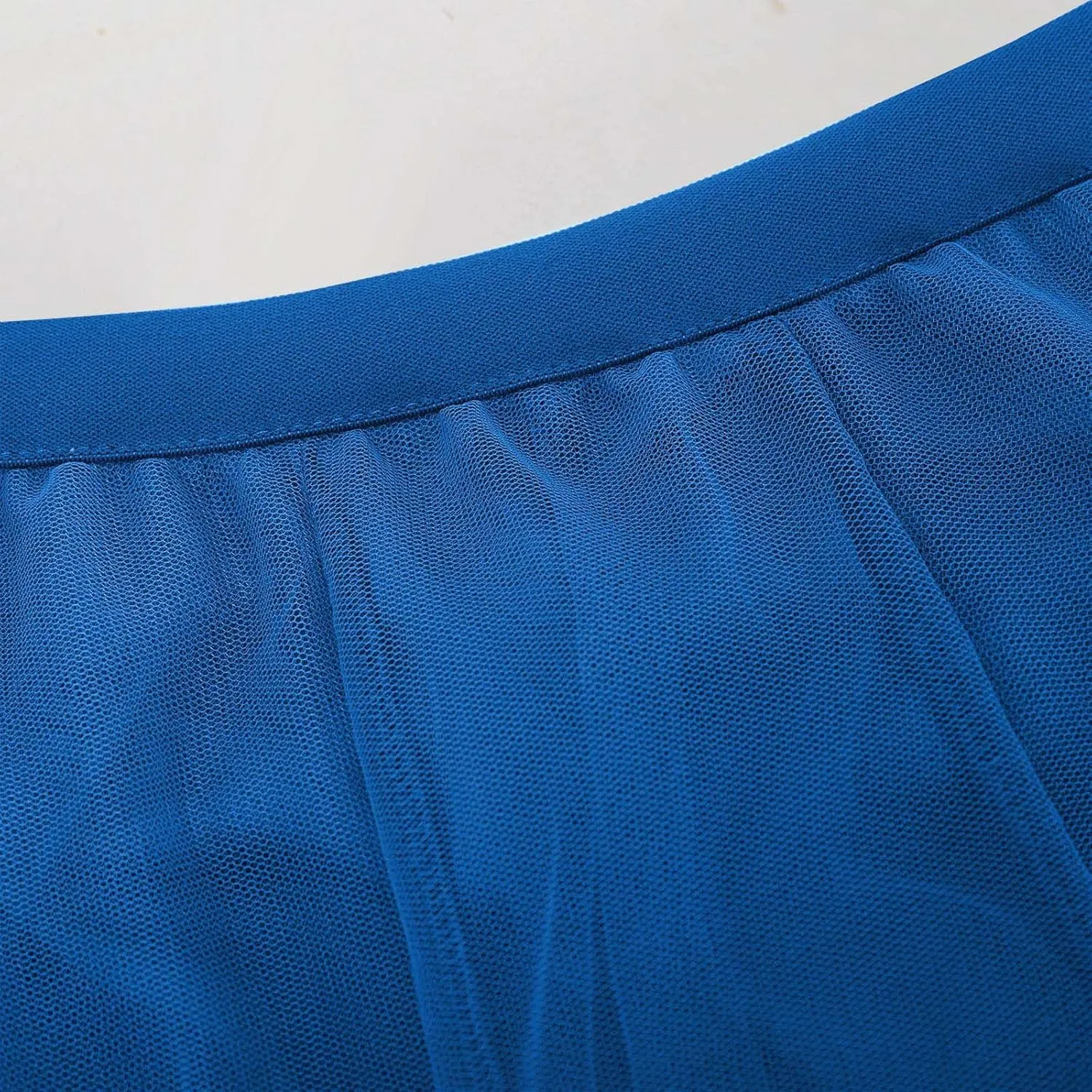 Mesh Skirts for Women Summer Fashion Elastic Waist Pleated Retro Cocktail Skorts Elegant Flowy Party Cocktail Skirt