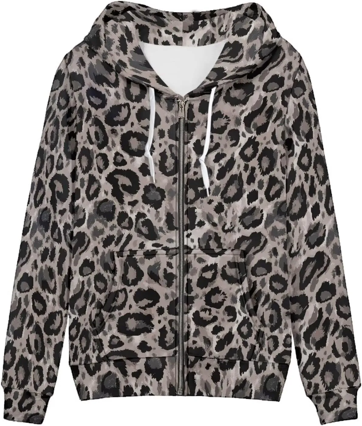 Novelty Printed Zip Up Hoodie Women Long Sleeve Sweatshirts Fall Outfits 2024 Hoodies