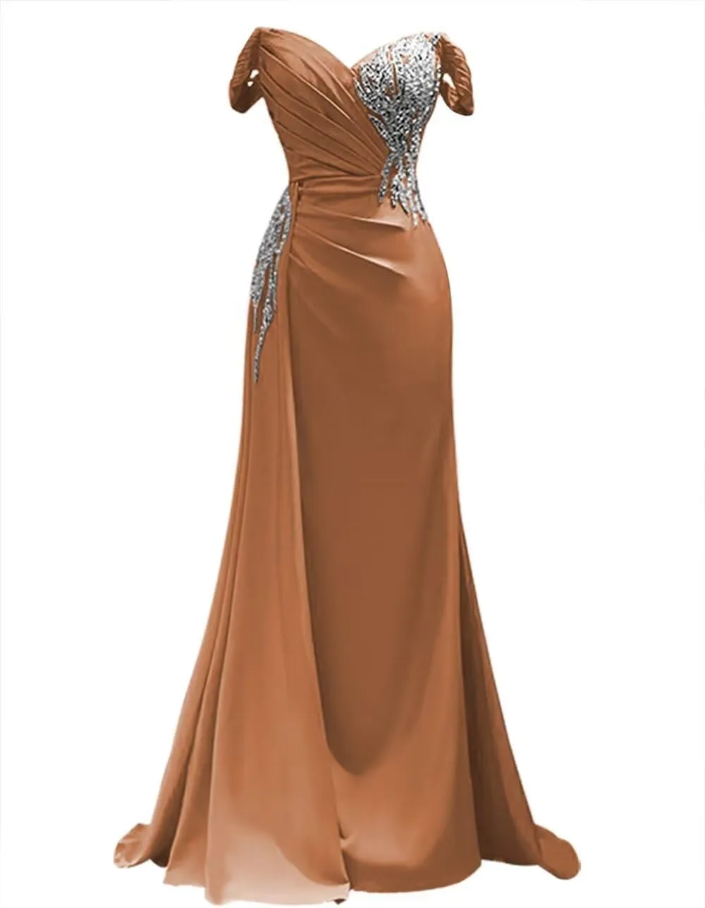 Off Shoulder Bridesmaid Dresses Mermaid Prom Dresses 2024 Beaded Applique Floor Length Formal Dress