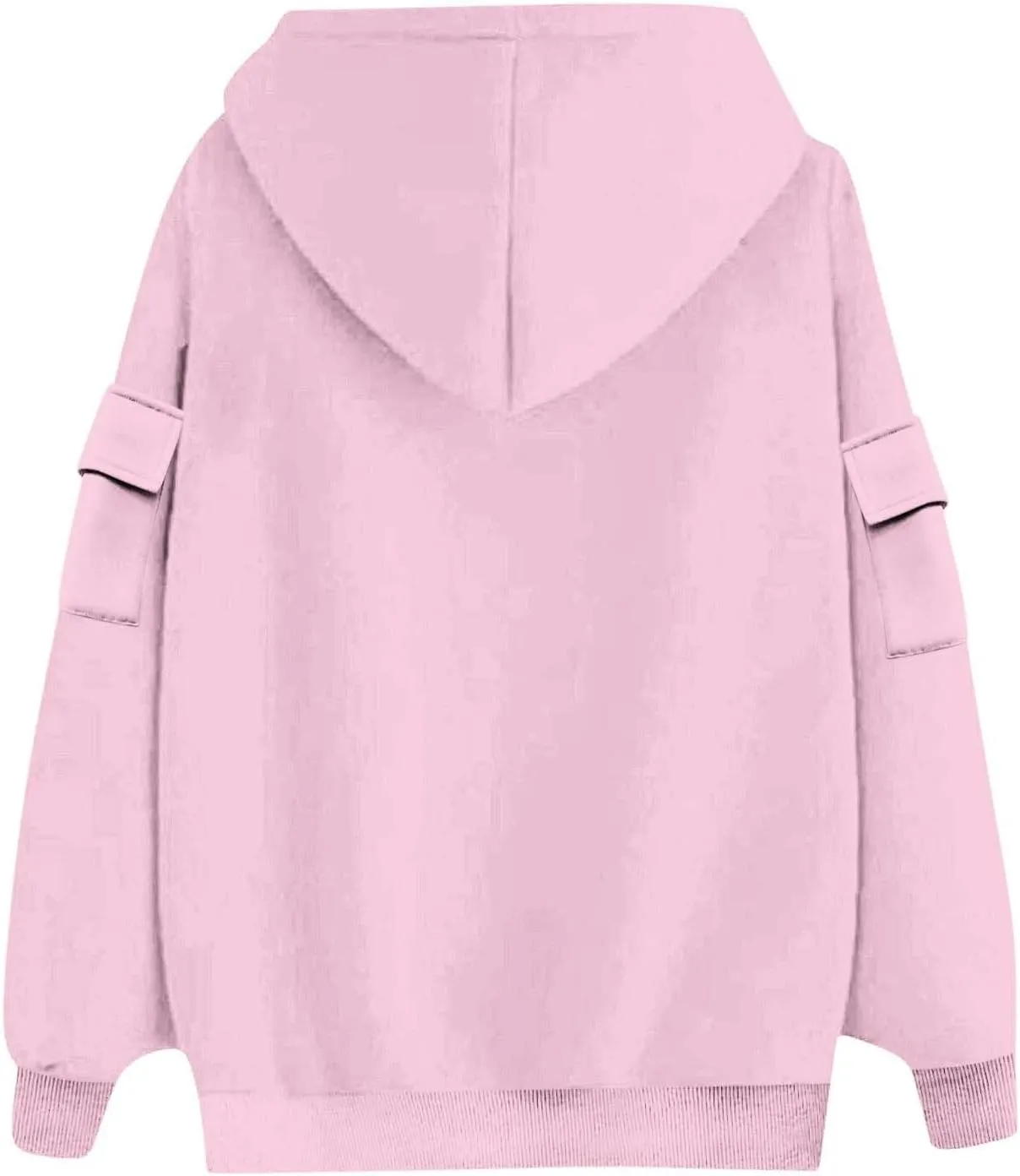 Oversized Hoodies for Women Casual Solid Long Sleeve Drop Shoulder Fleece Lined Pullovers Winter Thermal Sweatshirt