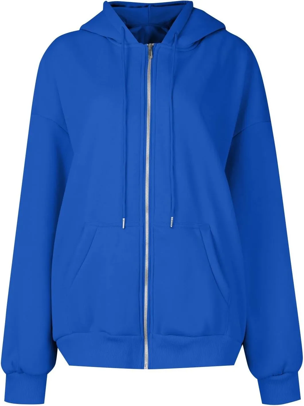 Oversized Sweatshirt For Women,Womens Y2K Zip Up Hoodie Casual Long Sleeve Jacket With Pockets