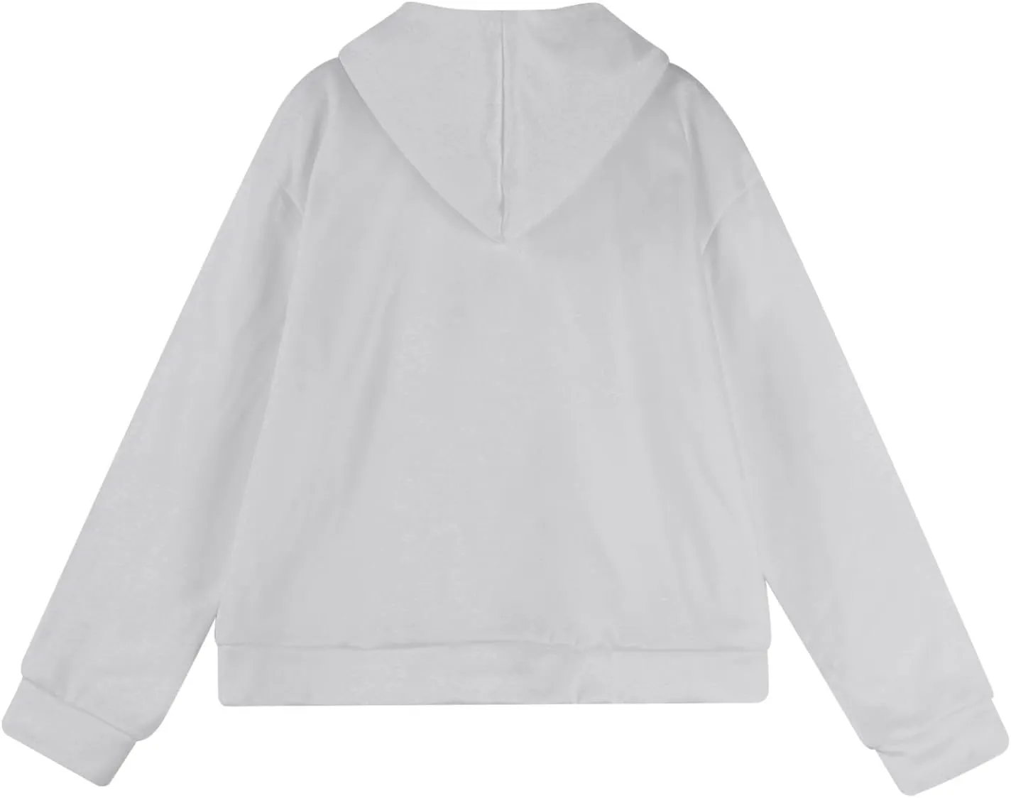 Oversized Zip Up Hoodie for Women Fleece Plain Cropped Sweatshirts Trendy Y2k Comfy Preppy Zipper Hoodies Winter