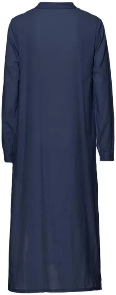 Plain Maxi Long Dress Women's Cotton Linen Long Sleeve Casual Oversized Dress Slit Button Down Retro Elegant Dresses
