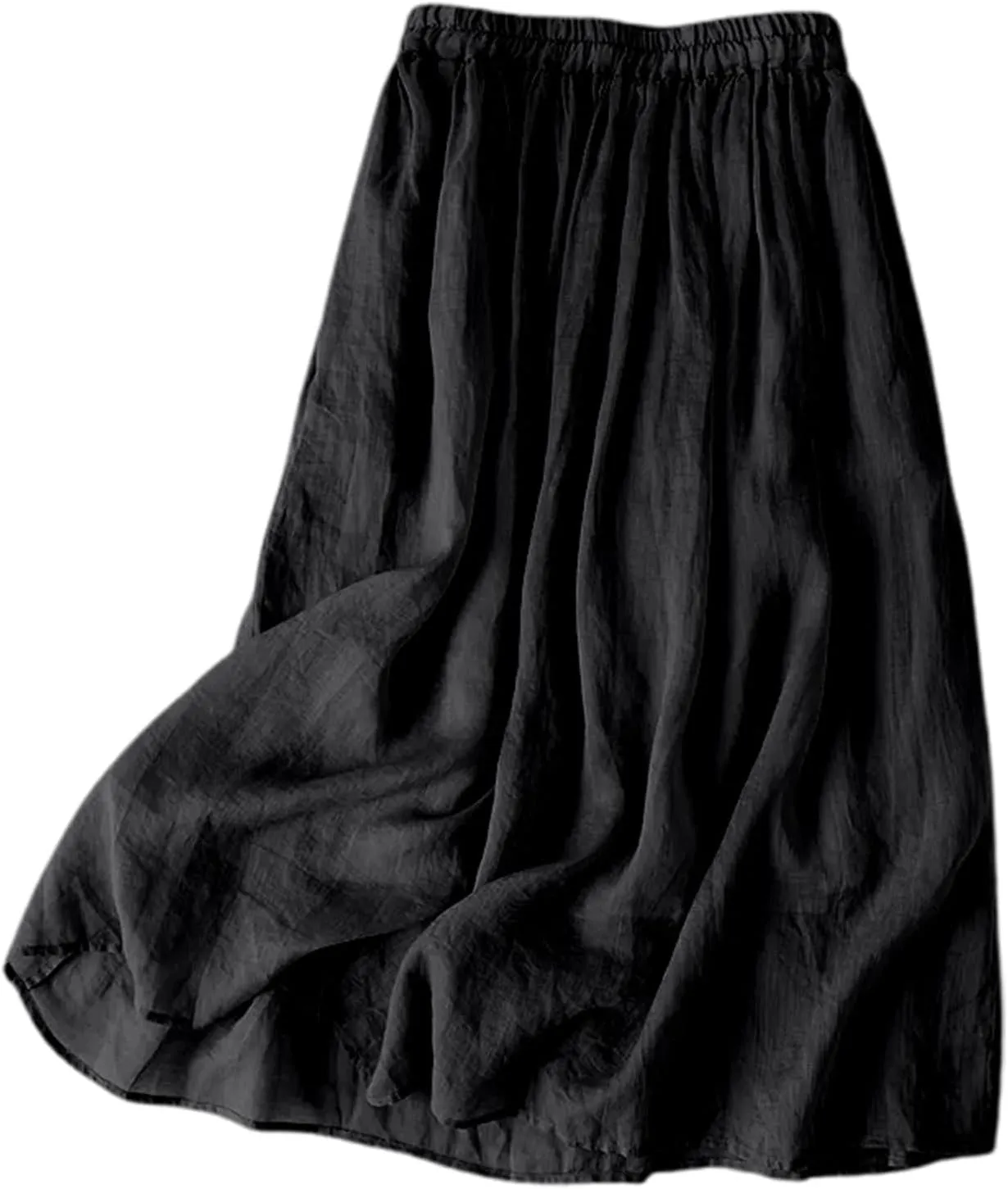 Plus Size Maxi Skirt Summer Trendy Lightweight Sheer Pleated High Elastic Waist A-Line Long Skirts Streetwear