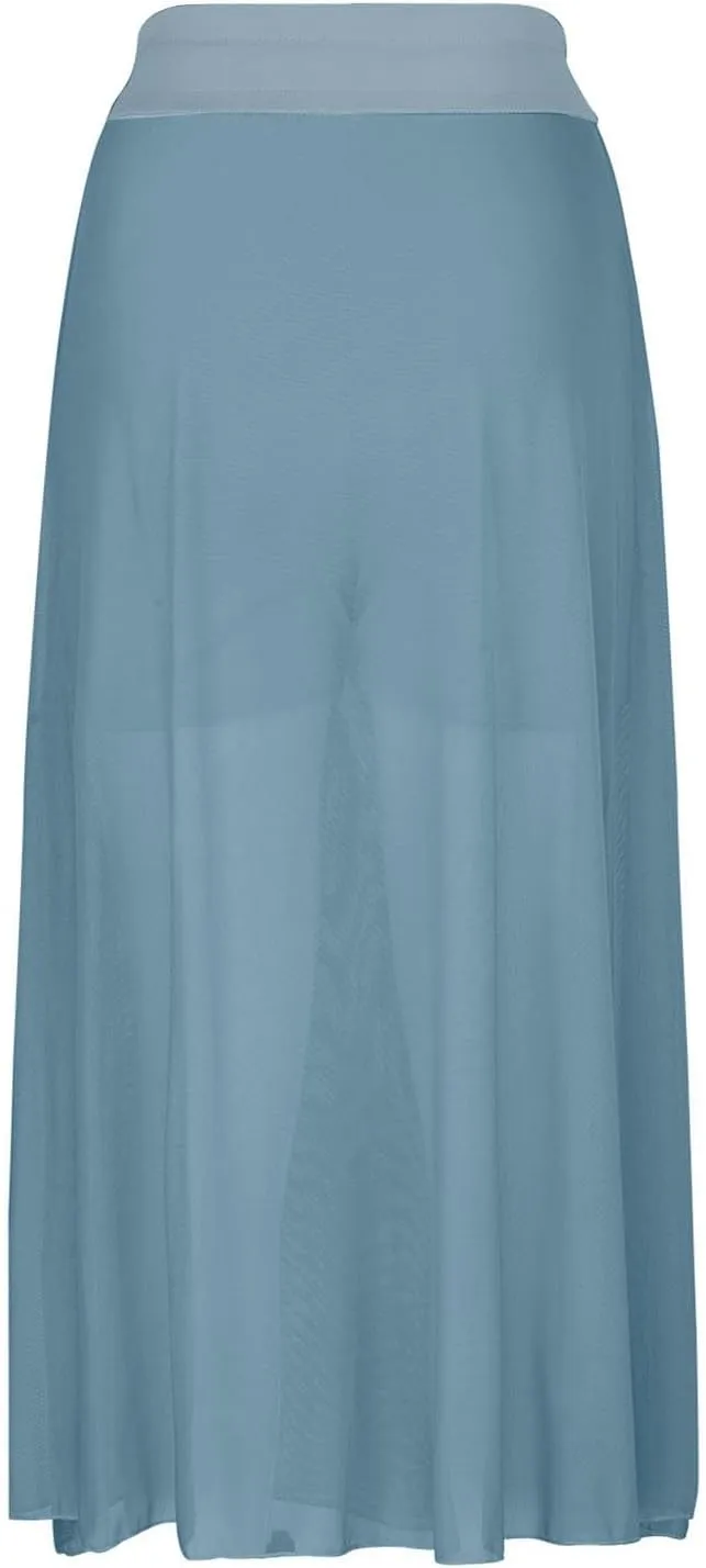 Ruffle Skirt for Women Flowy Belted Waist Tutu Tulle Skirts Floral Three-Layer Splicing Ankle Skirt A-Line Skirts