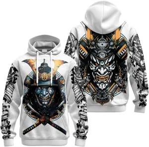 Samurai Mens Hooded Sweatshirt 3D Printed Graphic Pullover Streetwear Hoodies for Men and Women