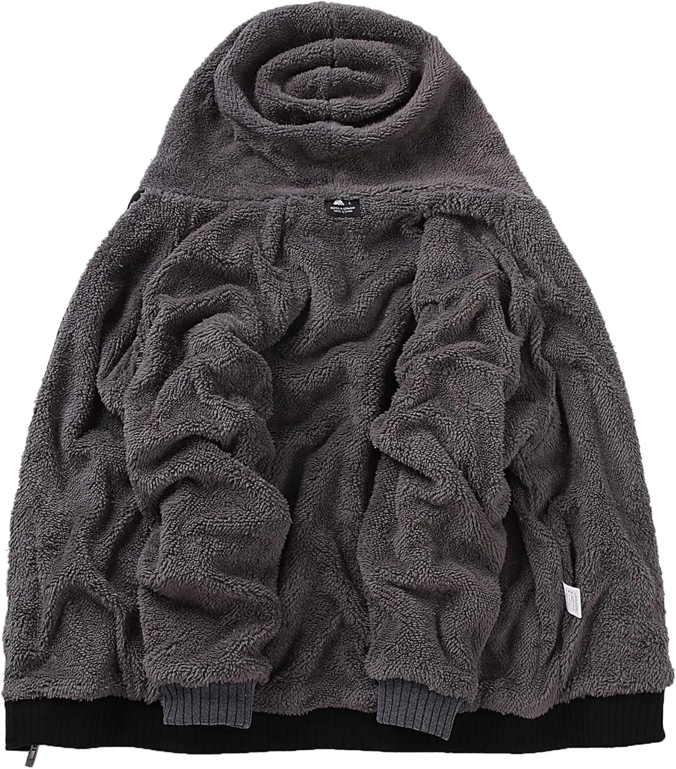 SCODI Hoodies for Men Heavyweight Fleece Sweatshirt Full Zip Up Thick Sherpa Lined