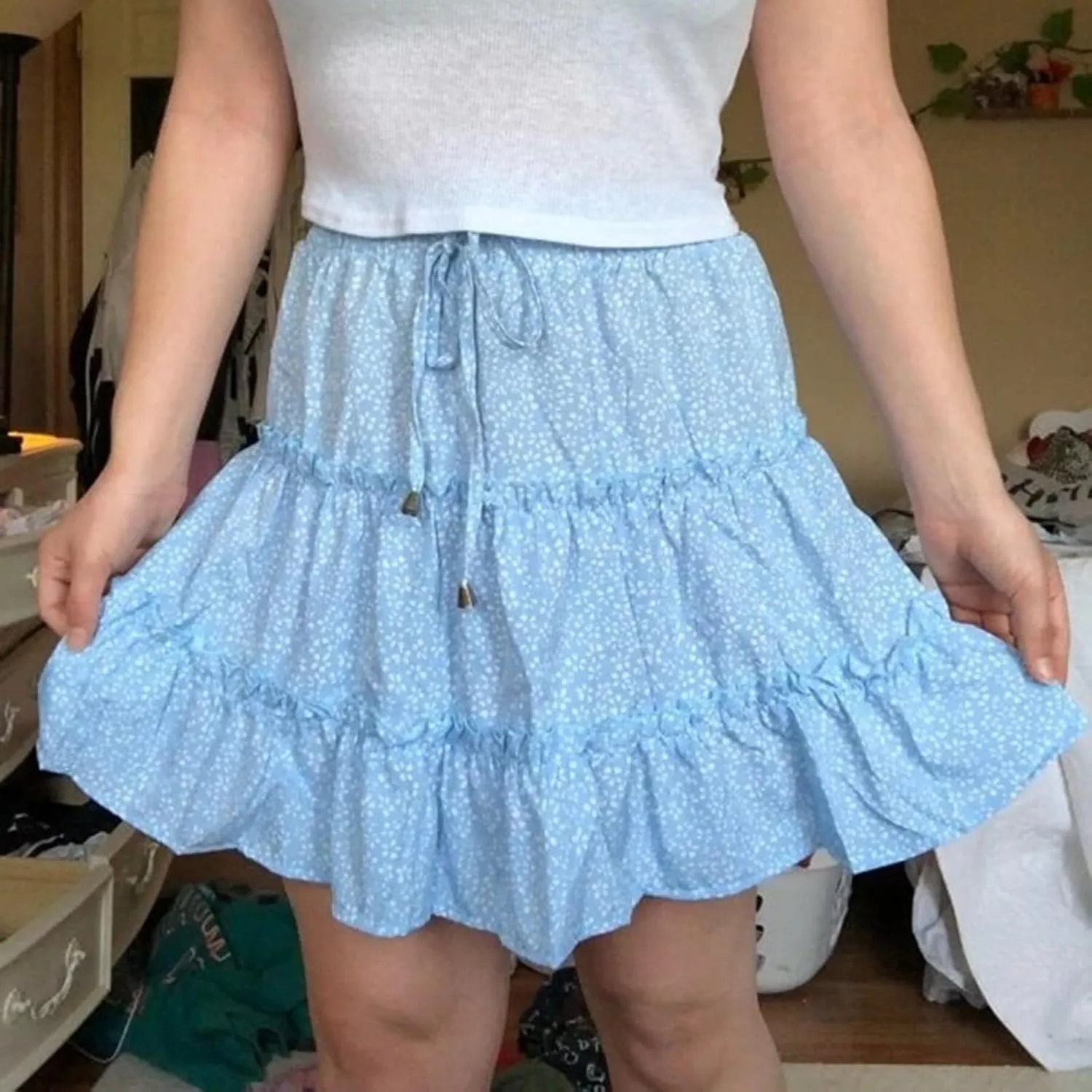 Skorts for Women Dressy Casual Pleated Flowy Mini Skirt High Waisted A Line Short Skirt Summer Beach Hawaii Outfits