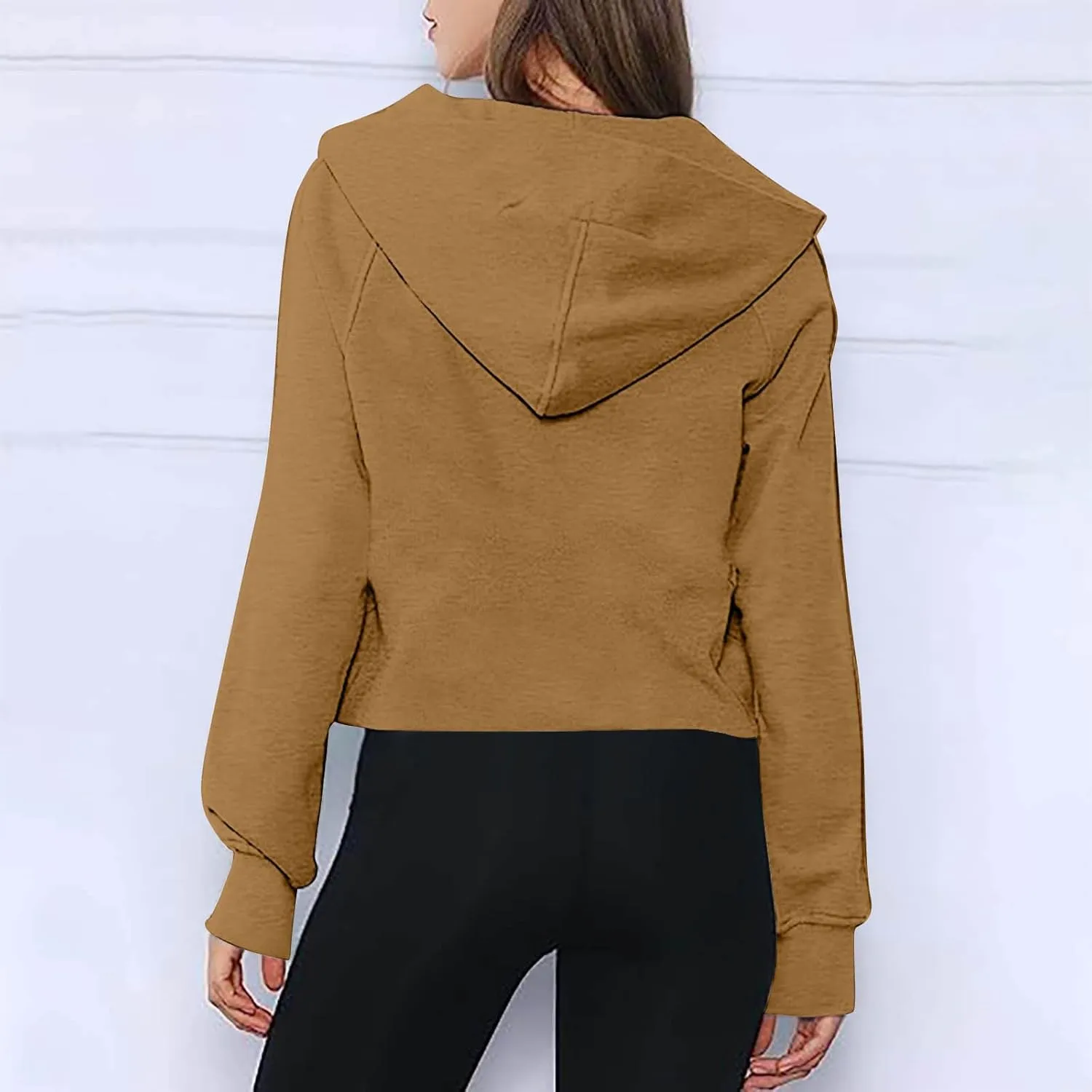 SMIDOW Scuba Dupes Sweatshirt For Women Fashion 2023 Half Zip Up Hoodies Casual Loose Cropped 1/4 Zip Pullover Tops