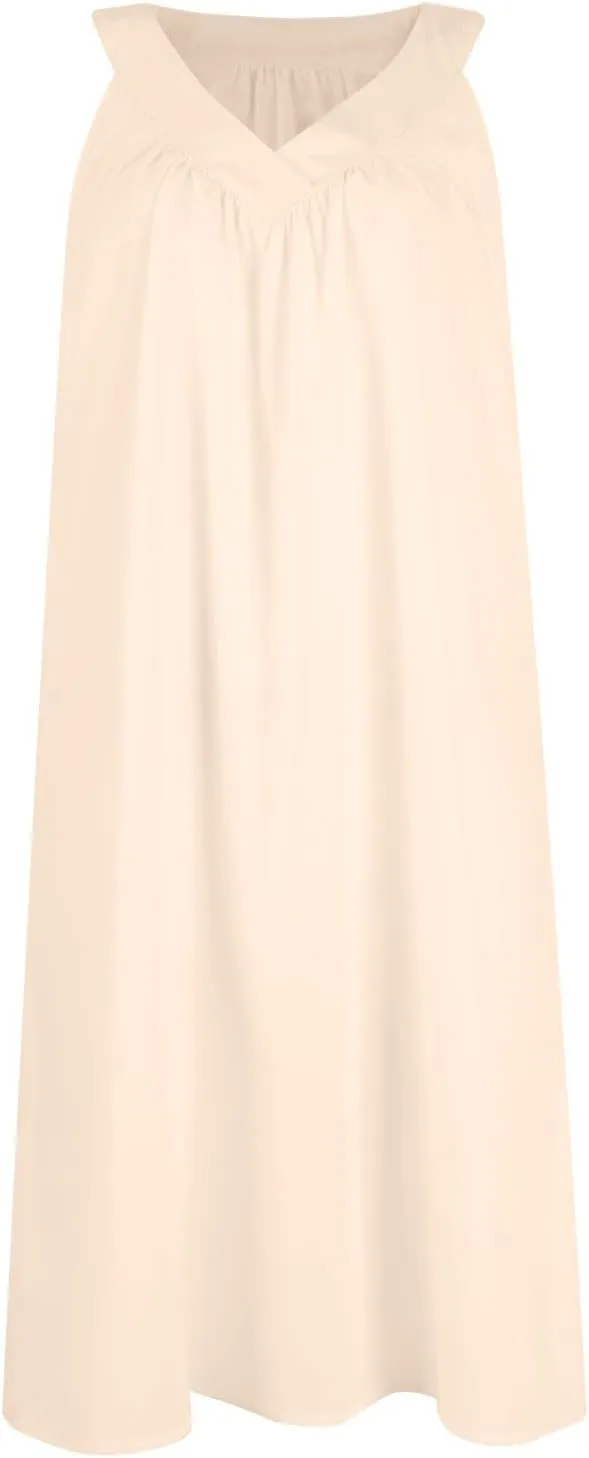 Summer Dresses for Women 2025 Sleeveless V Neck Dress Pleated Tank Mini Dress A-line Swing Loose Sexy Dresses