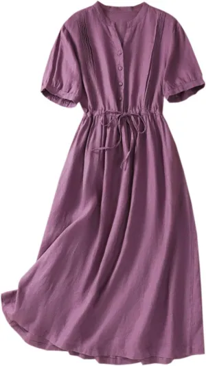 Summer Maxi Dresses for Women 2025 Cotton Linen Boho Dress Beach Vacation Sundress Flowy Long A Line Dress Comfy