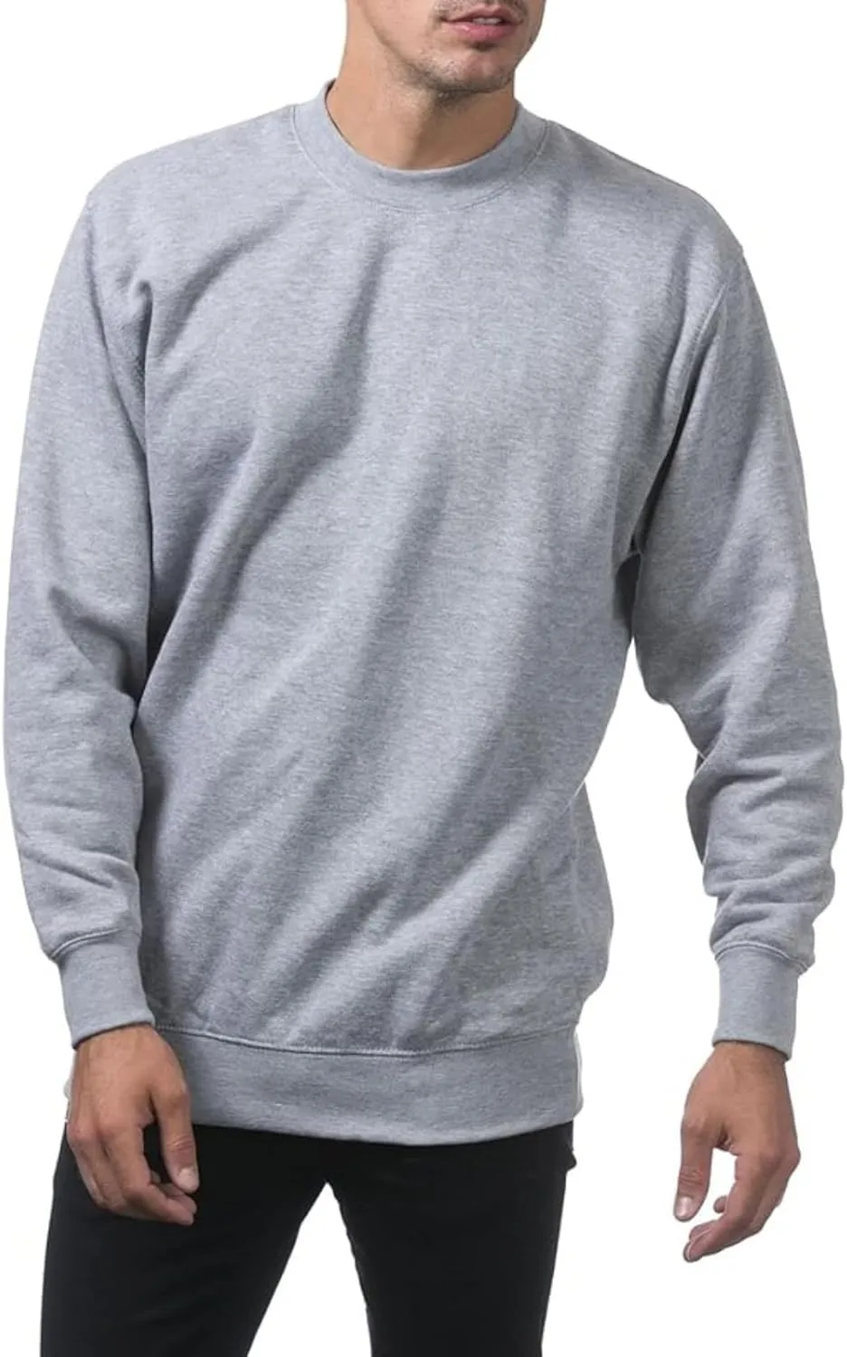 Sweatshirts for Men Long Sleeve Crewneck Sweatshirt Loose Casual Fashion Outerwear Plain Daily Versatile Pullover Tops