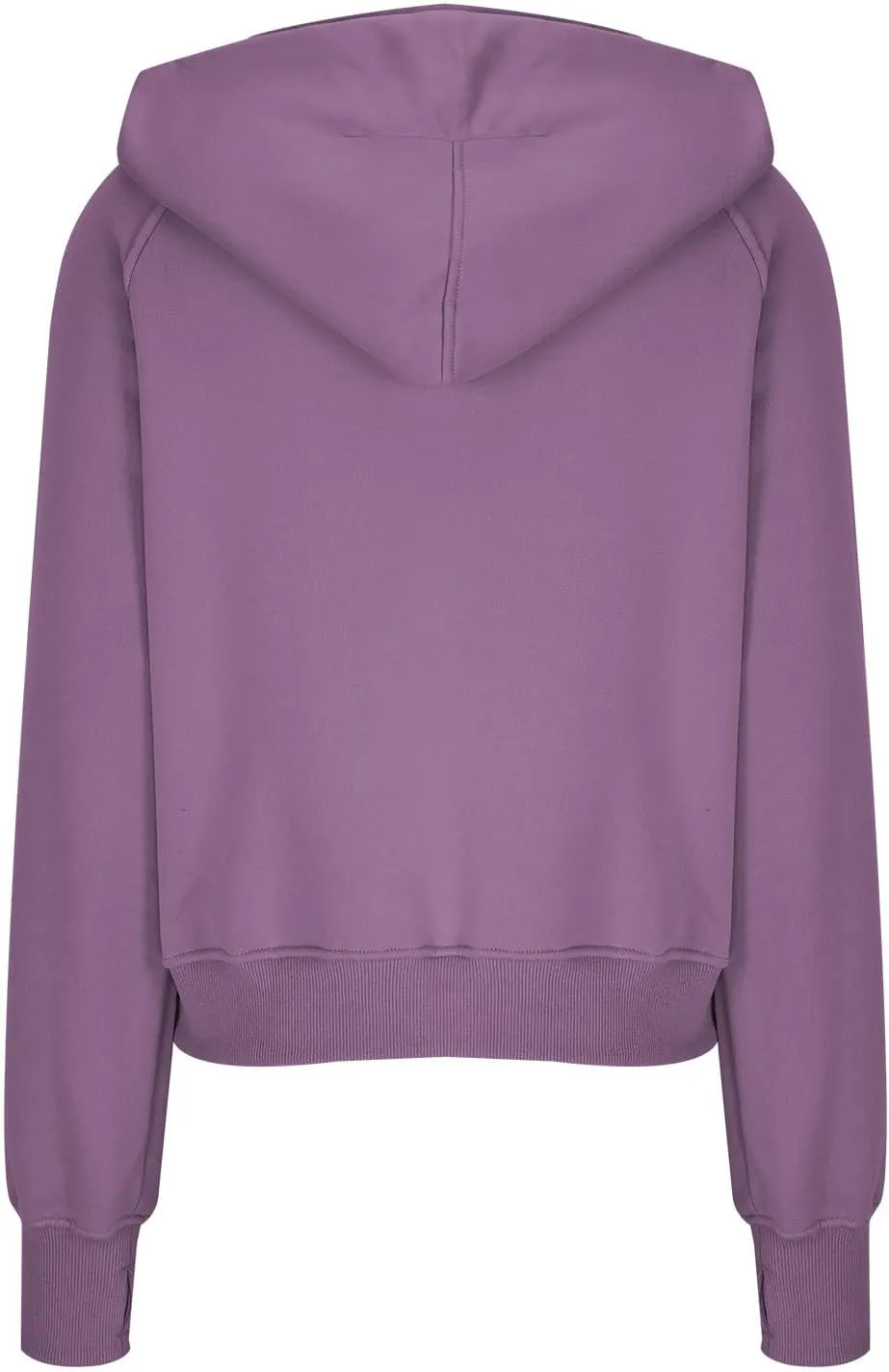 TANGNADE Hooded Sweatshirts Women Half Zip Cropped Fleece Pullover Quarter Zipper Thumb Hole Hoodies with Pockets