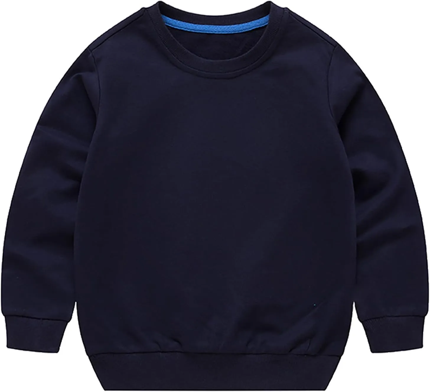Toddler Baby Boys Girls Crewneck Long Sleeve Pullover Sweatshirt Solid Casual Oversized Cotton Tops Infant Girl