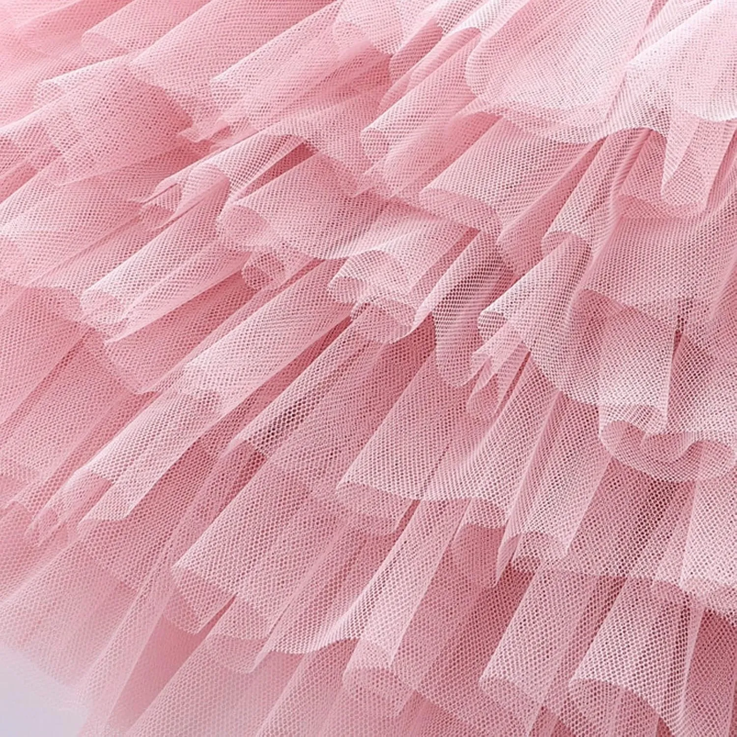 Toddler Girls Ruffle Puffy Skirts Tiered Mesh Tutus Cute Princess Skirt Solid Fluffy Tutu Half Dress for Party Dance