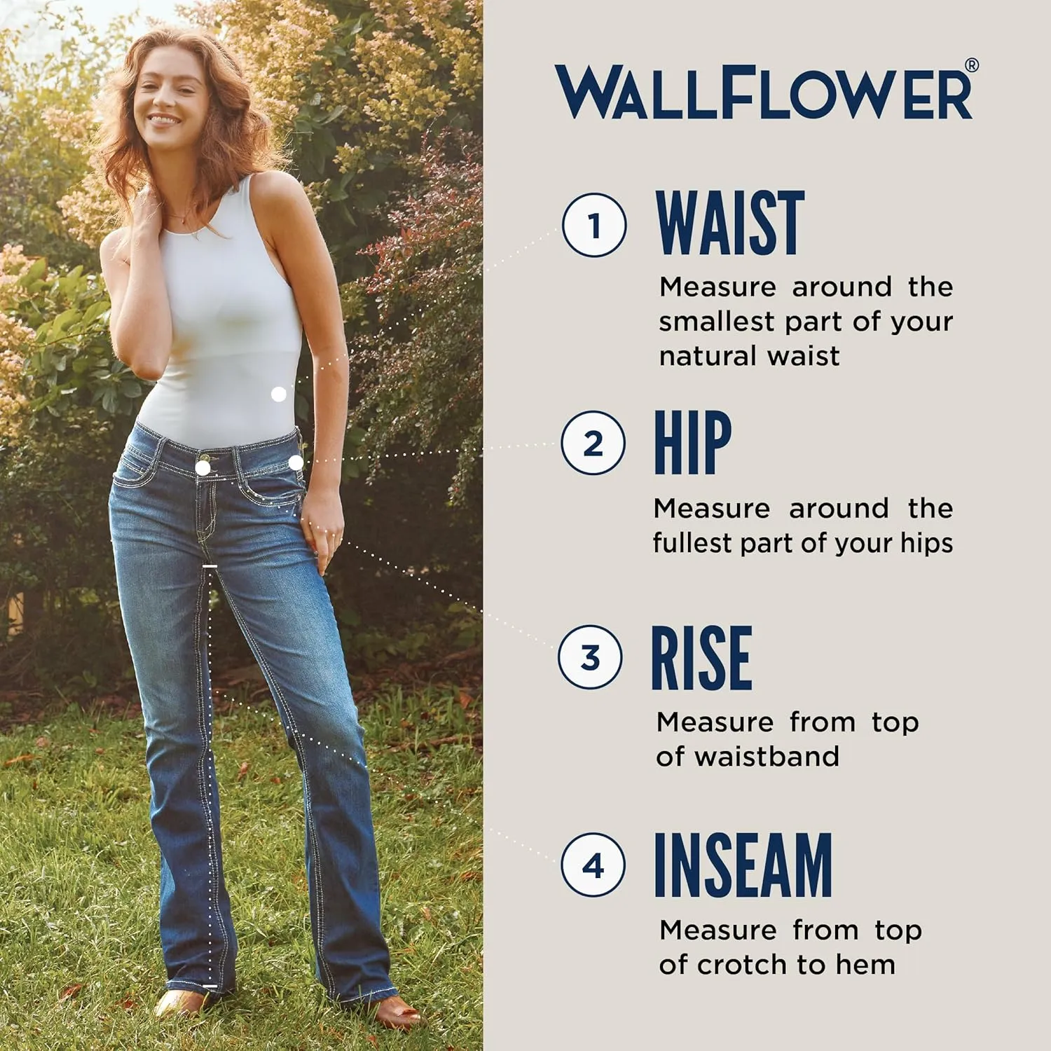 WallFlower Women's Fearless Curvy Super Flare High Rise Insta Vintage Juniors Jeans