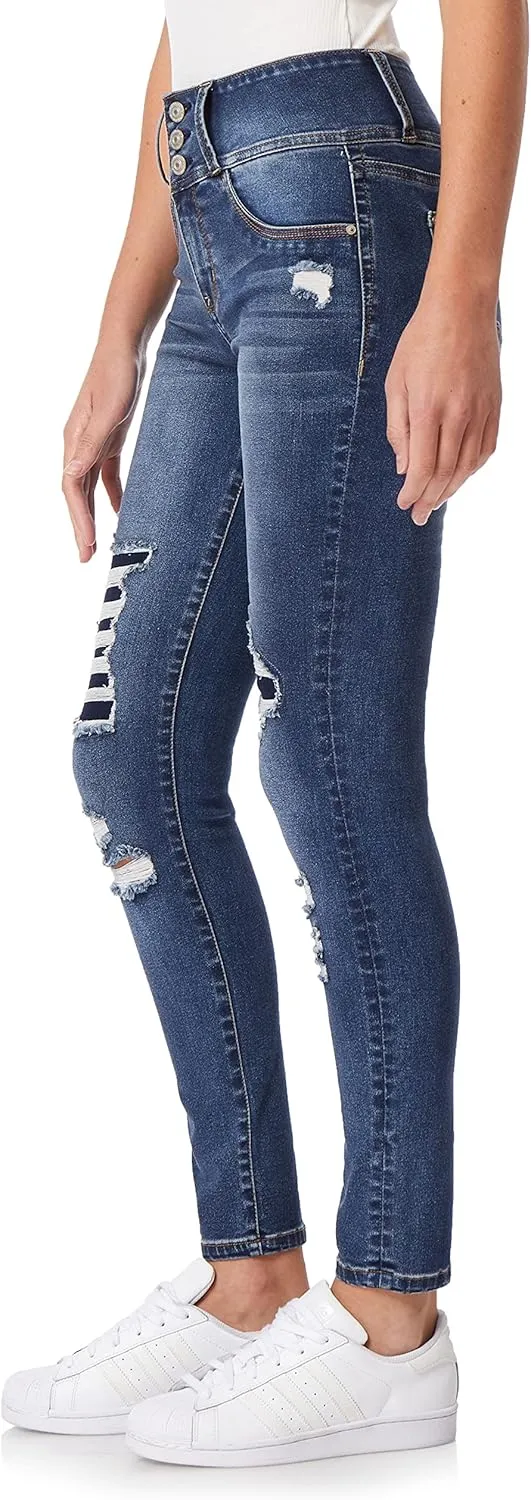 WallFlower Women's Juniors Instasoft High-Rise Sassy Skinny Jeans (Standard and Plus)