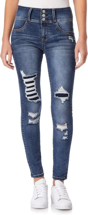 WallFlower Women's Juniors Instasoft High-Rise Sassy Skinny Jeans (Standard and Plus)