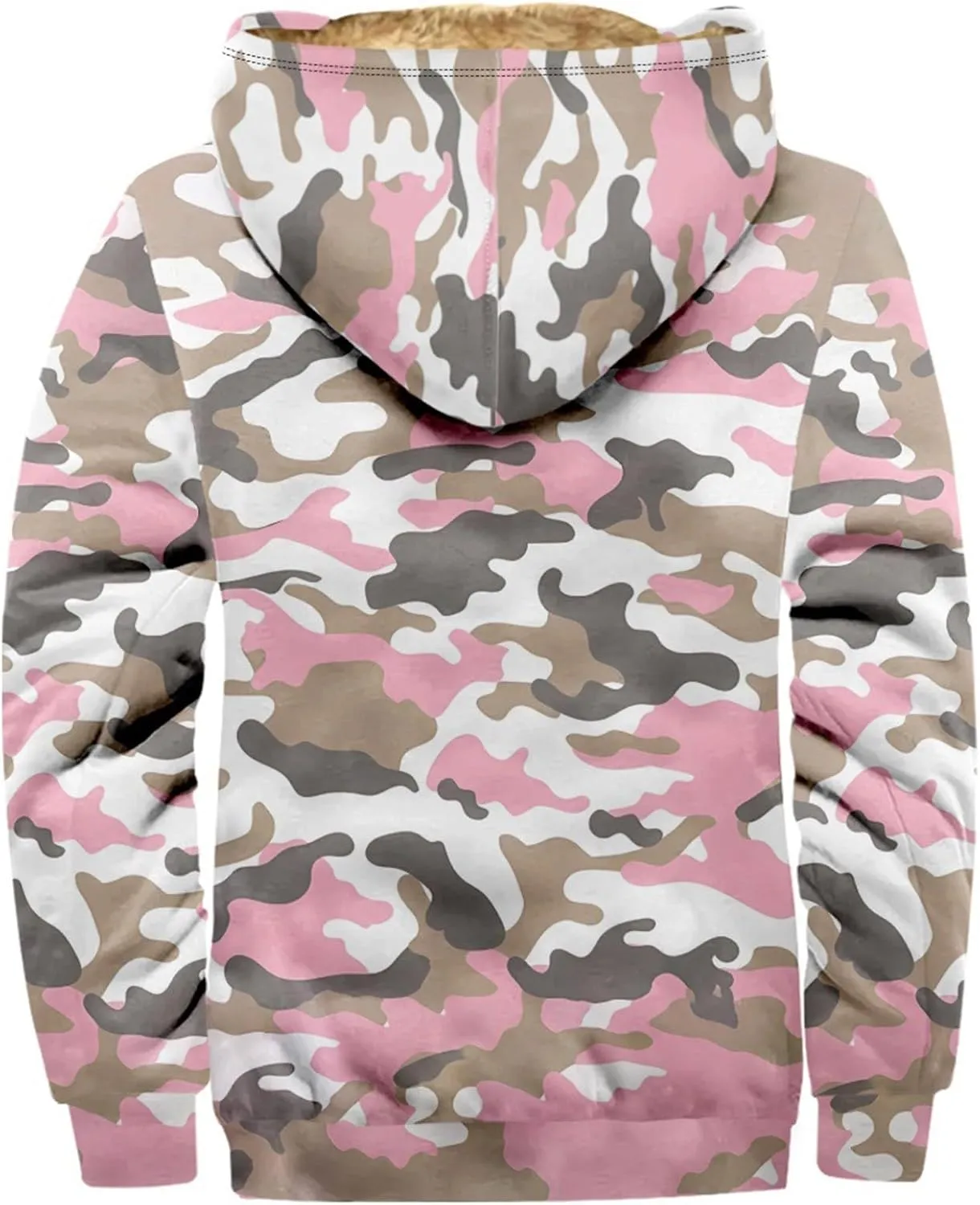 Winter Jackets for Men Fleece Sherpa Lined Warm Jacket Hoodie Heavyweight Sweatshirt Coat Zip Up Sweatshirt with Pockets