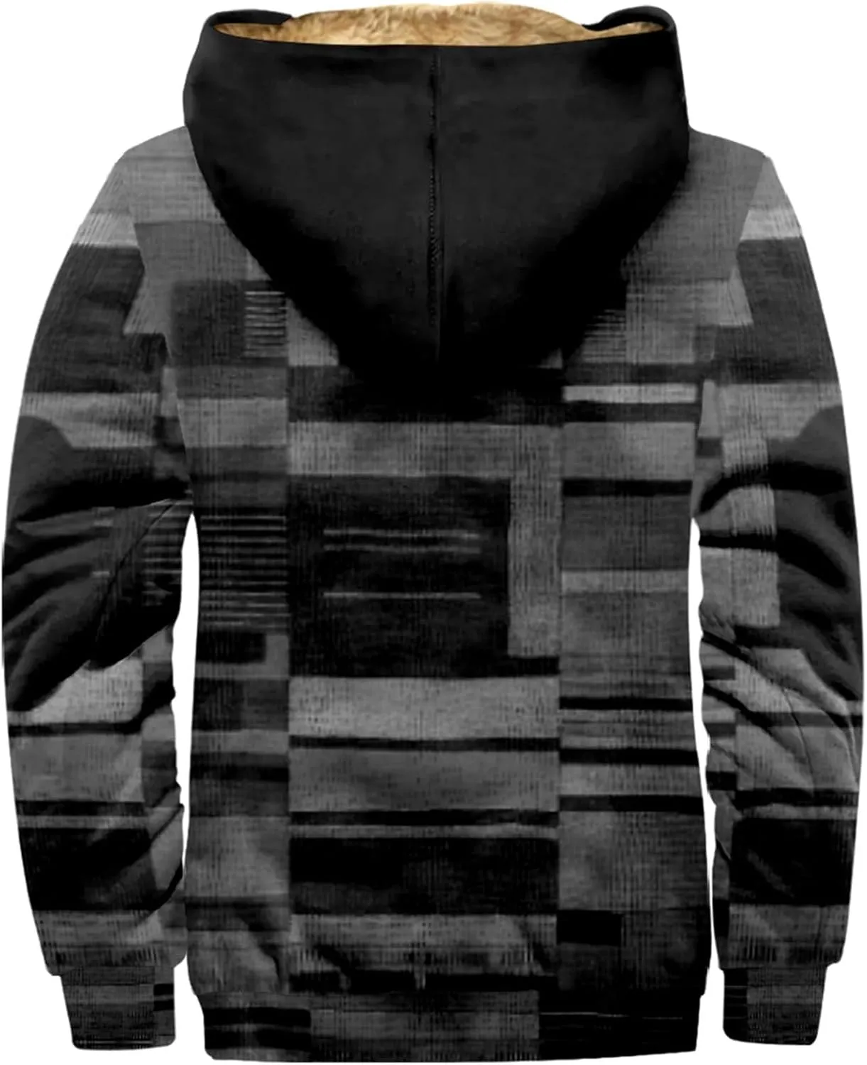 Winter Jackets for Men Heavyweight Sweatshirt Hoodie Coat Fleece Sherpa Lined Warm Jacket Zip Up Sweatshirt with Pockets