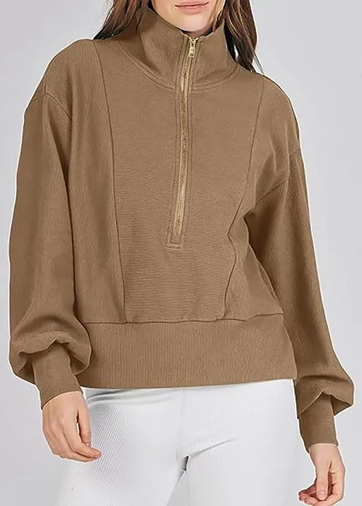 Women Hoodies Cropped Sweatshirt Zip Up Pullover Fall Casual Fleece Loose Fit