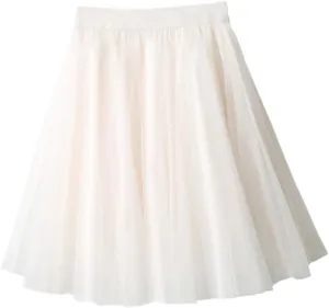 Women Pleated Mini Skirt for Summer Casual Tummy Control High Waist Sheer Pleated A-Line Mini Skirts for Girls Trendy