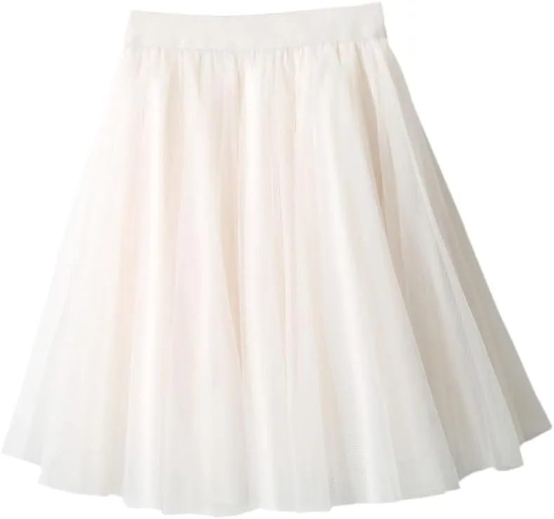 Women Pleated Mini Skirt for Summer Casual Tummy Control High Waist Sheer Pleated A-Line Mini Skirts for Girls Trendy