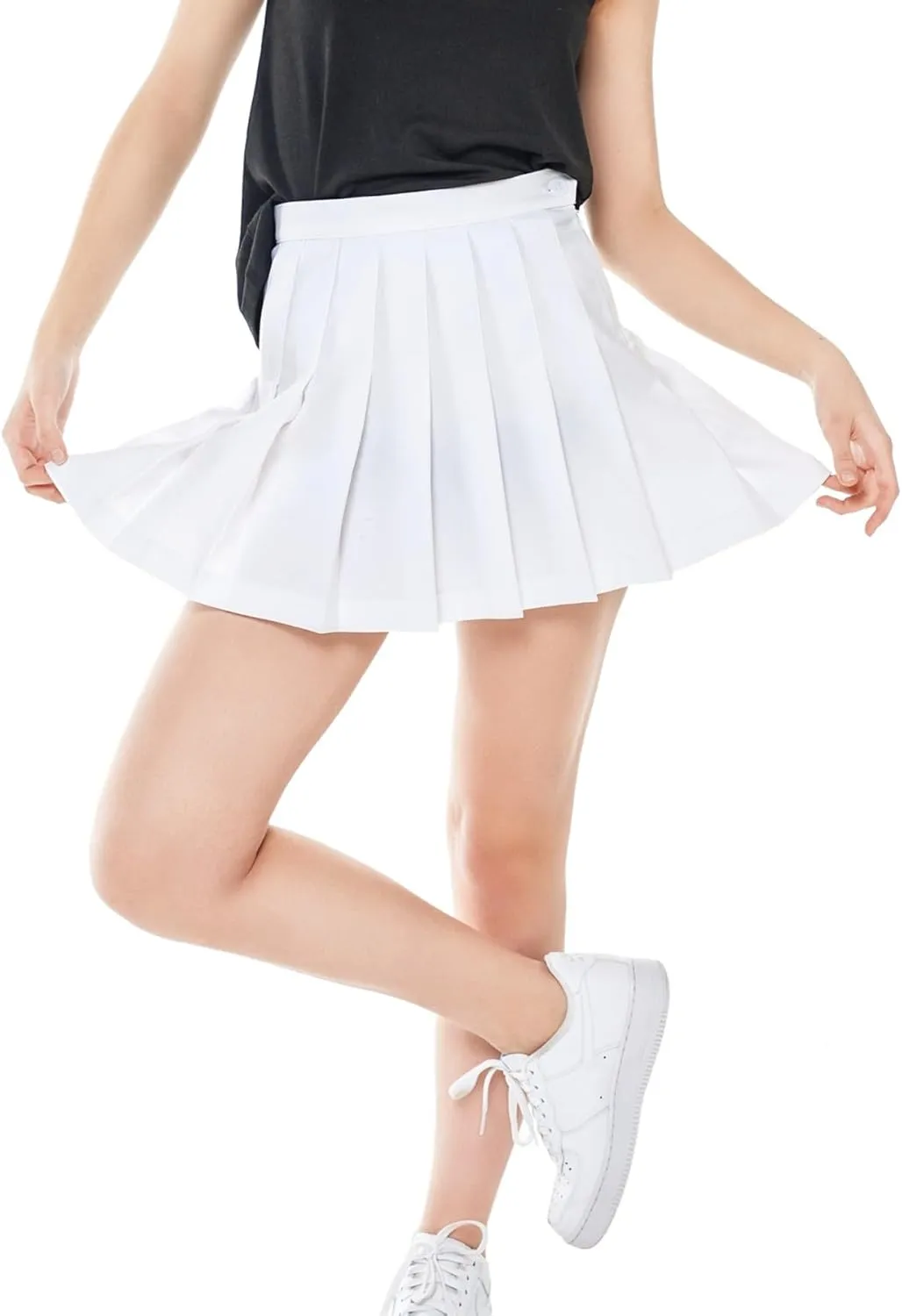 Women Pleated Skirt High Waist Casual Mini Tennis Skirts A-line Mini Skirt