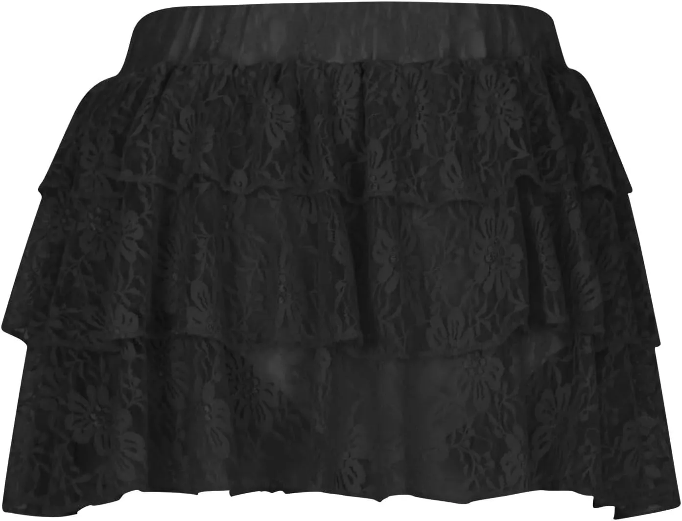 Women Ruffle Mini Skirts Summer Layered Skirt High Waist Tiered Skirt Lace Pleated Skirts Cute Flowy Skirt Streetwear