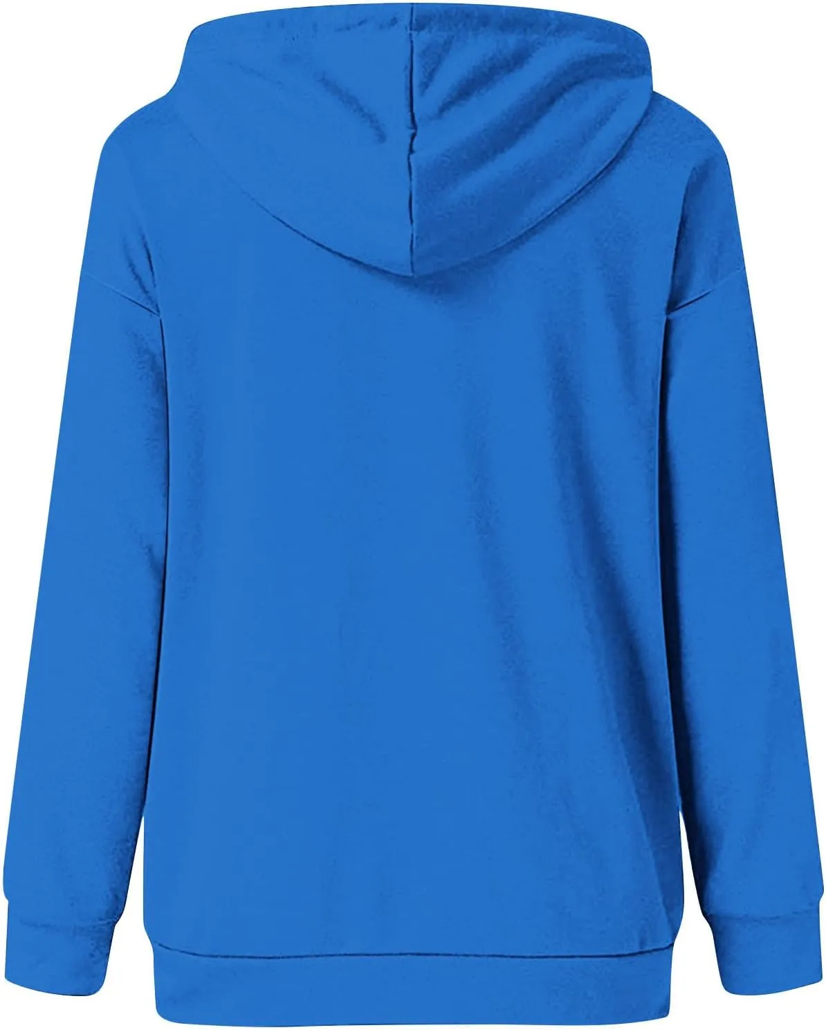 Womens 2024 Button Collar Hoodies Drawstring Hooded Pullover Sweatshirts Casual Long Sleeve Tops Shirts