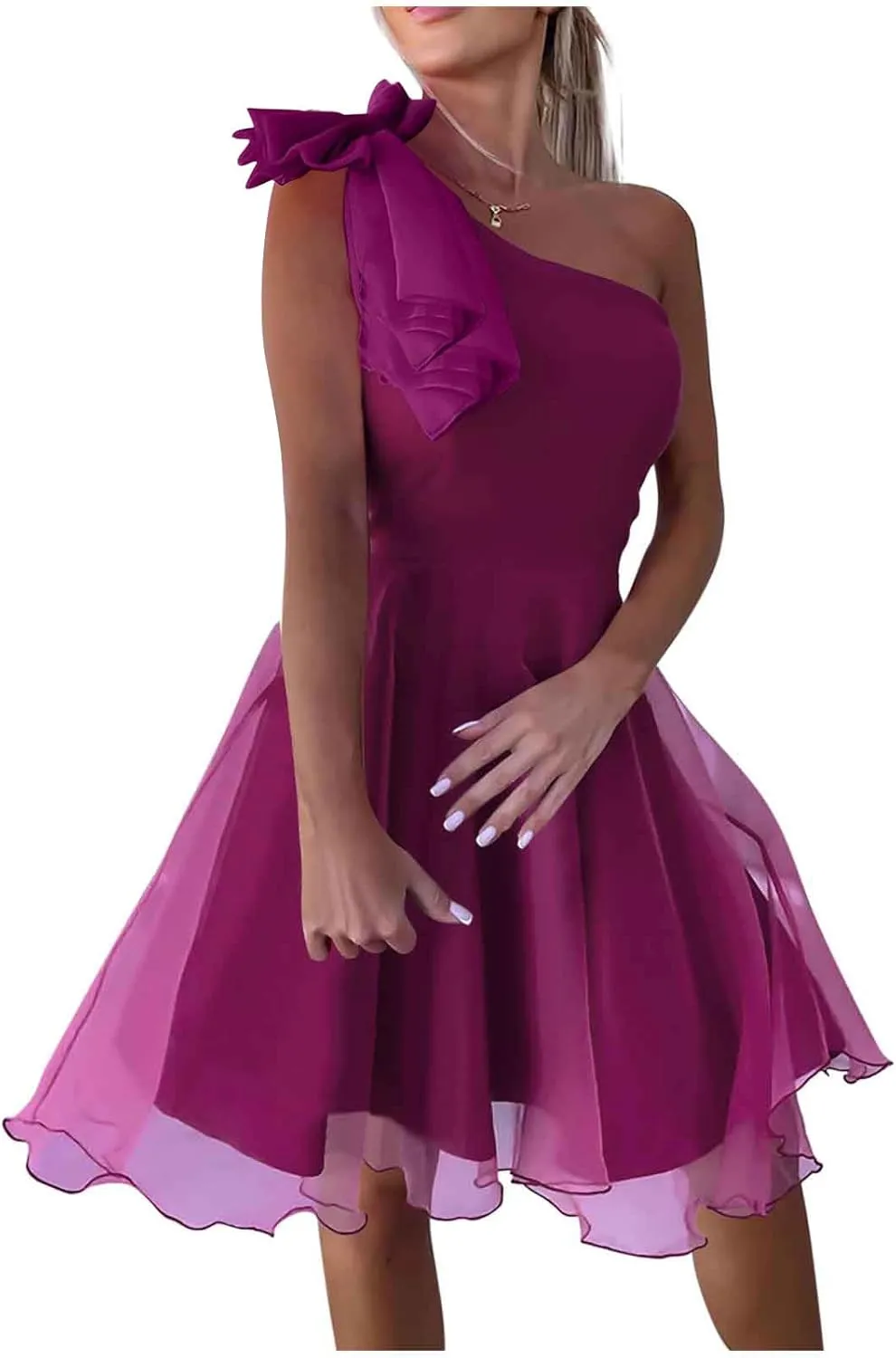 Women's 2025 Bohemian Summer Lace Mesh Solid One Shoulder Sleeveless Smocked Ruffle Tiered Beach Long Midi Dresses