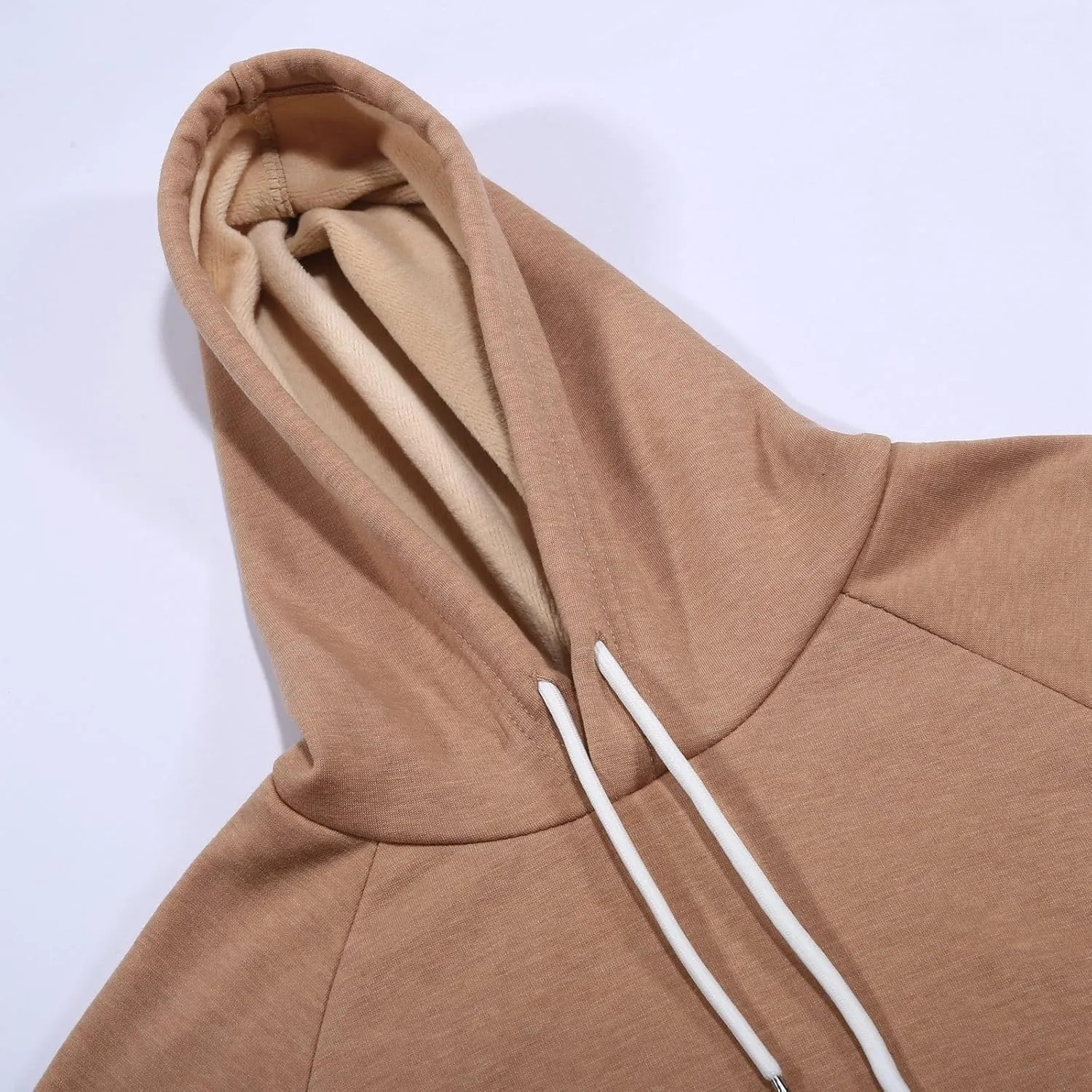 Women's Casual Long Hoodies Oversized Thick Fleece Hooded Sweatshirt Pullover Side Split High Low Hem Tops