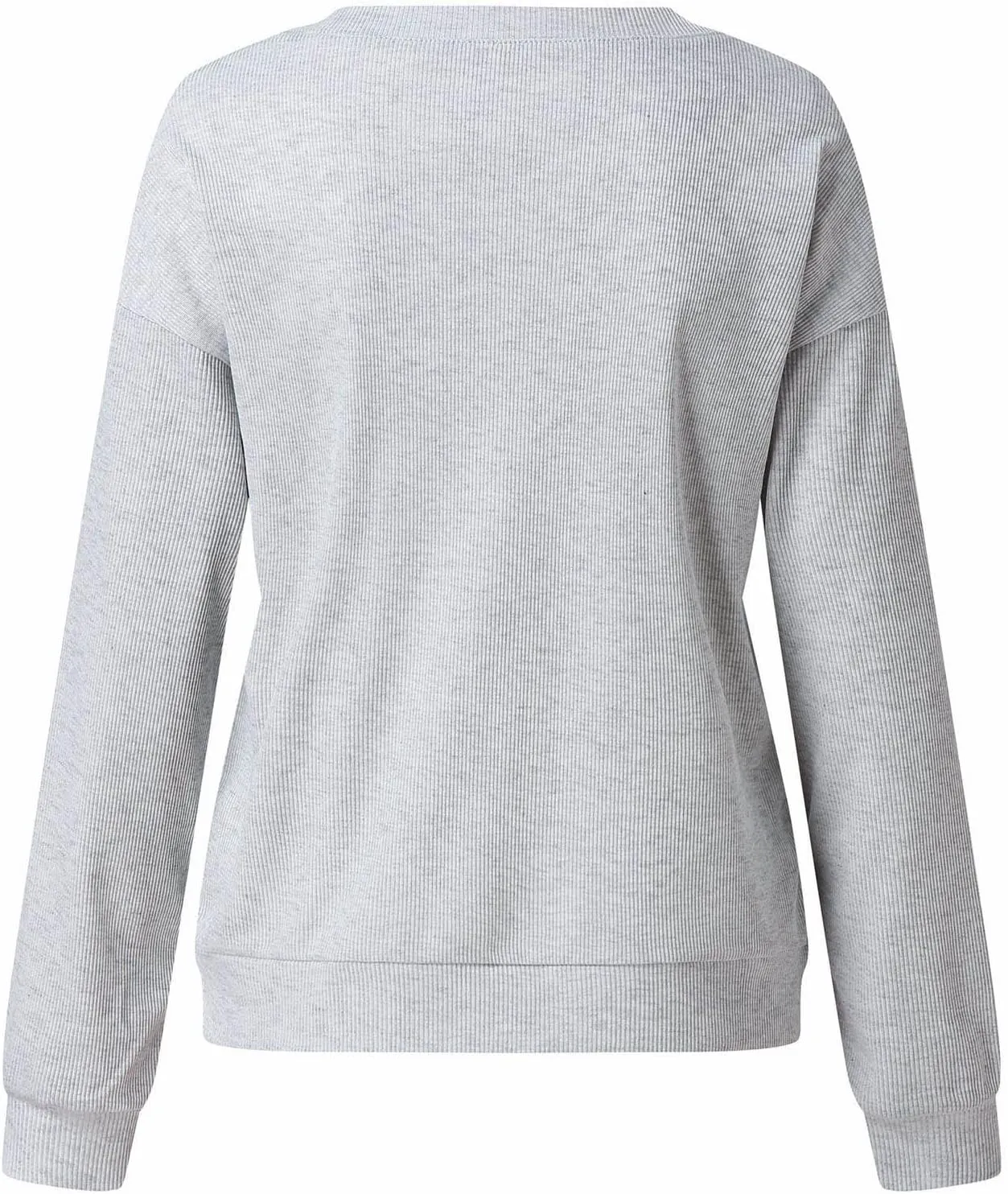 Women's Casual Long Sleeve Fall Tops 2023 Ribbed T-Shirt Thin Sweatshirt Cute Crew Neck Pullover Graphic Tops