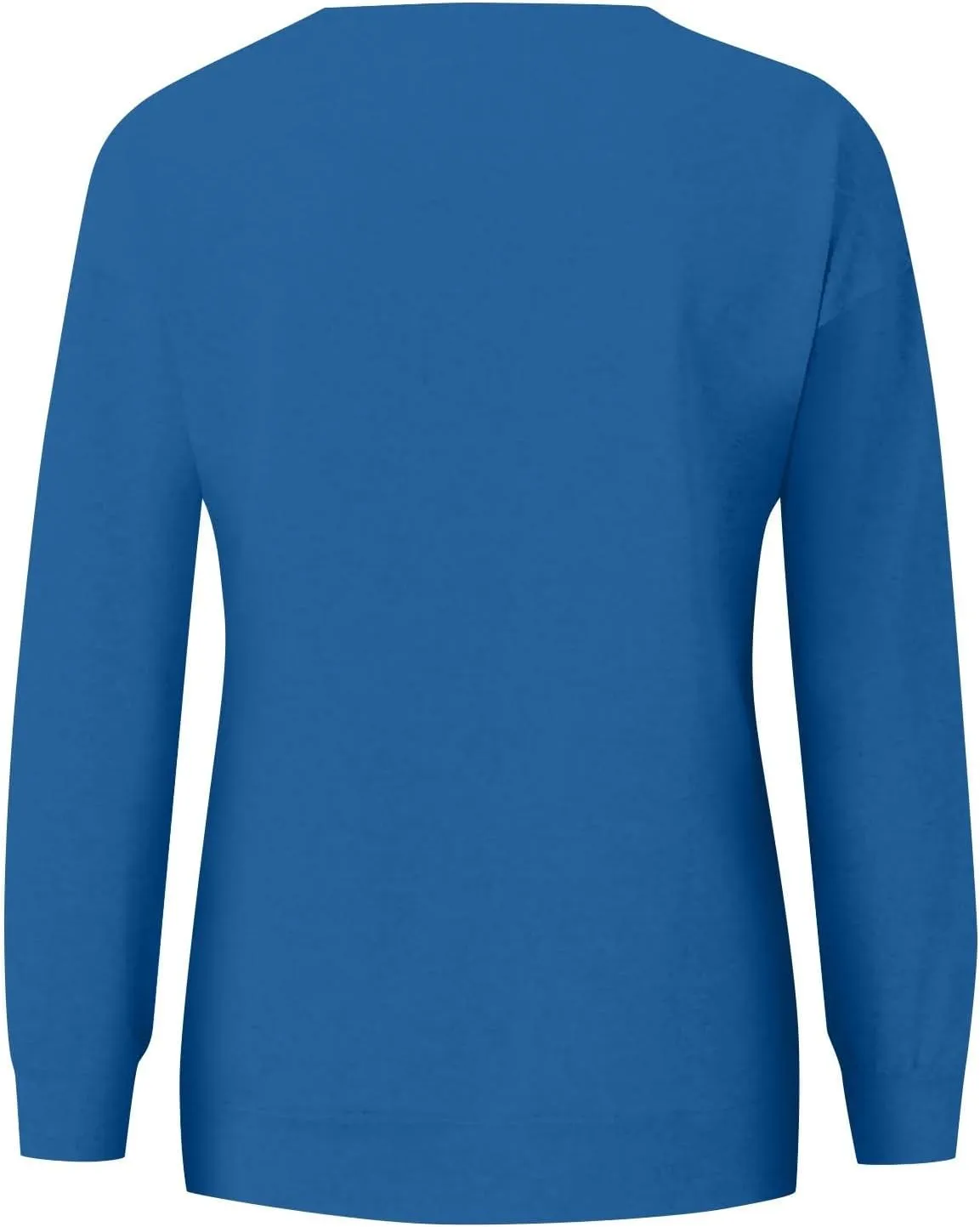 Womens Crewneck Sweatshirt Fleece Long Sleeve Cute Sweatshirts No Hooded Y2k Plain Trendy Hoodies with Pockets