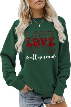 Womens Crewneck Sweatshirts Long Sleeve Crew Neck Pullover Sweatshirt Casual Outfits 2023 Fall Clothes Trendy