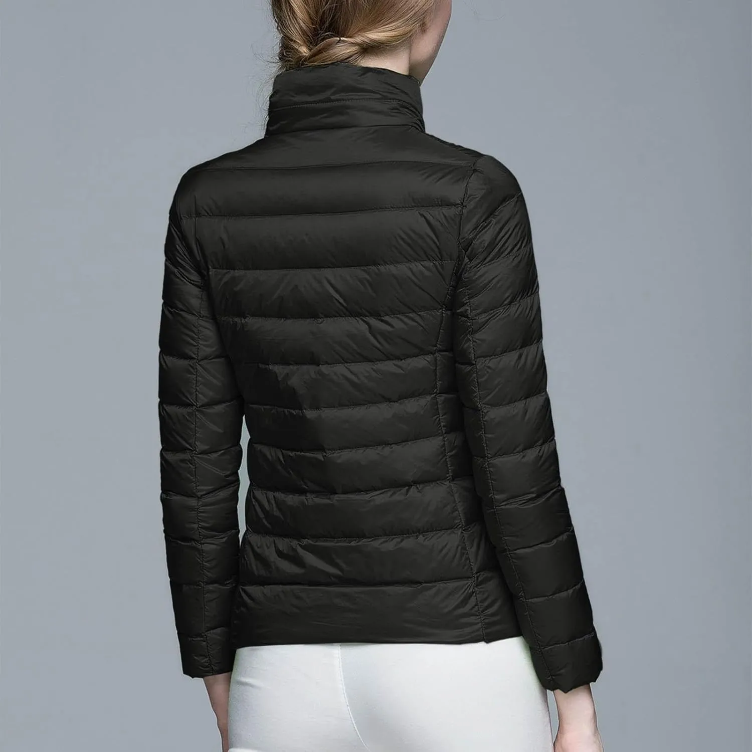 Women's Down Jacket Hooded Windproof Puffer Coat Packable Warm Winter Jacket Lightweight Ladies Parka Dowm Jacket Autumn