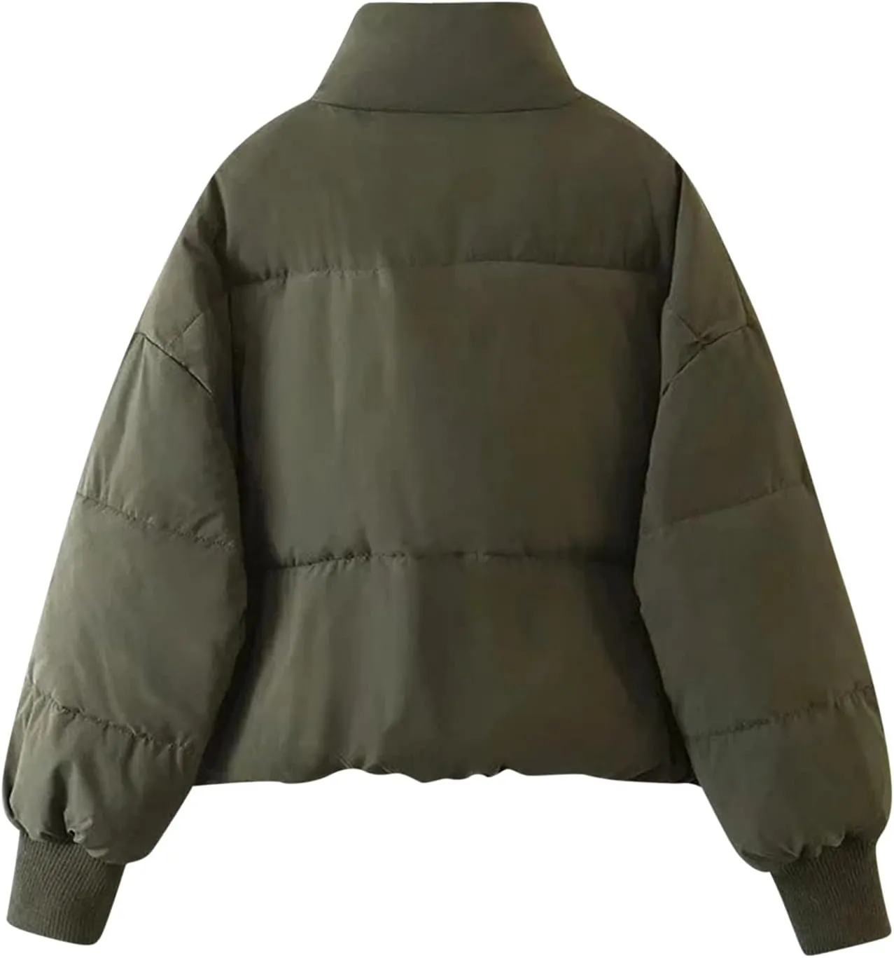 Women's Down Puffer Jacket with Hood Lightweight Thermal Quilted Coat with Pockets Zip-up Winter Warm Jacket XS-L