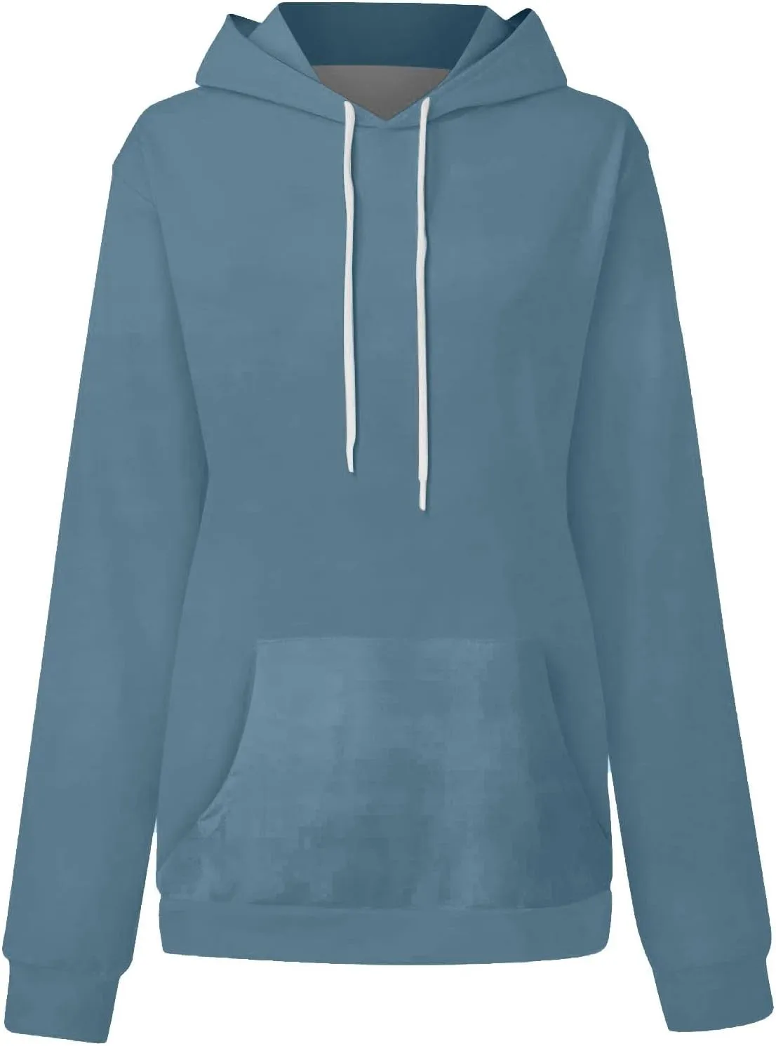 Women's Drawstring Hoodies Oversized Pullover Sweatshirts Pocket Casual Comfy Workout Preepy Track Shirts Fall Tops